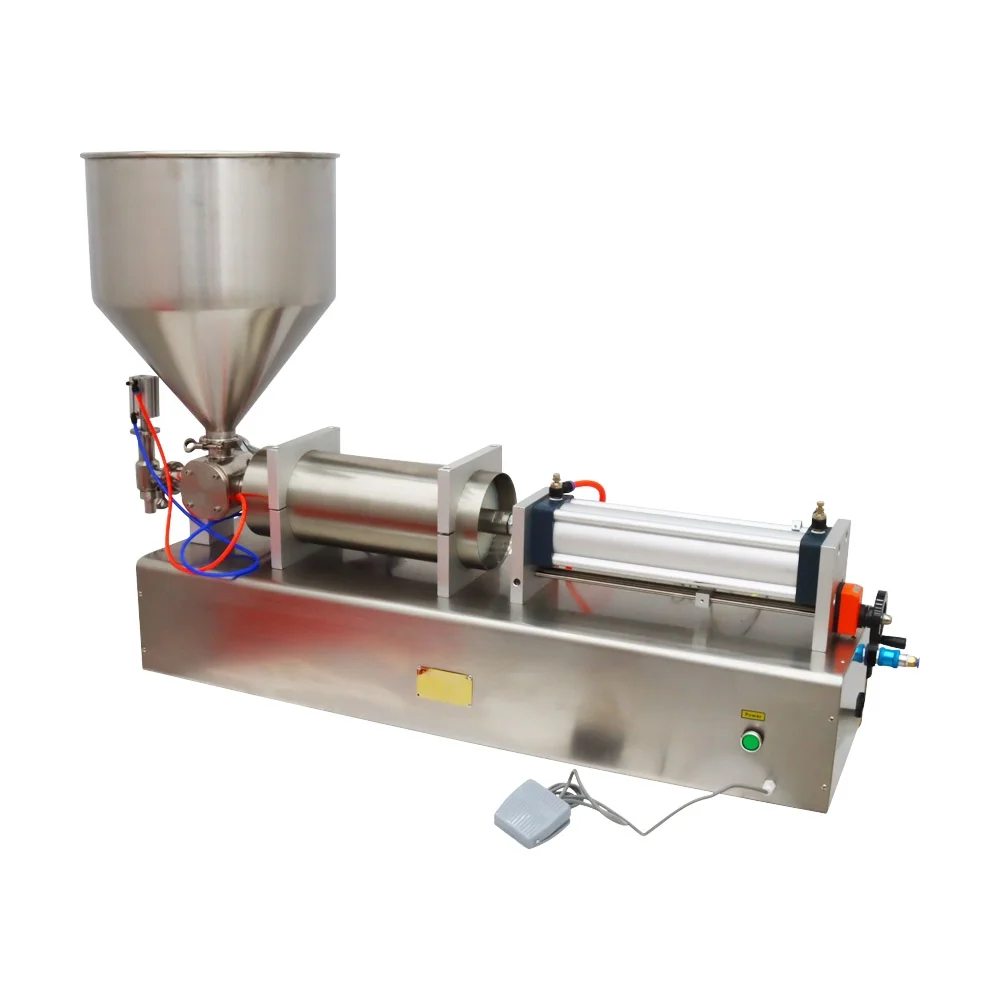 INTBUYING 1000-5000ml Pneumatic Dual-purpose Paste Liquid Filling Machine Piston Filler Head Bottle Seal Pack