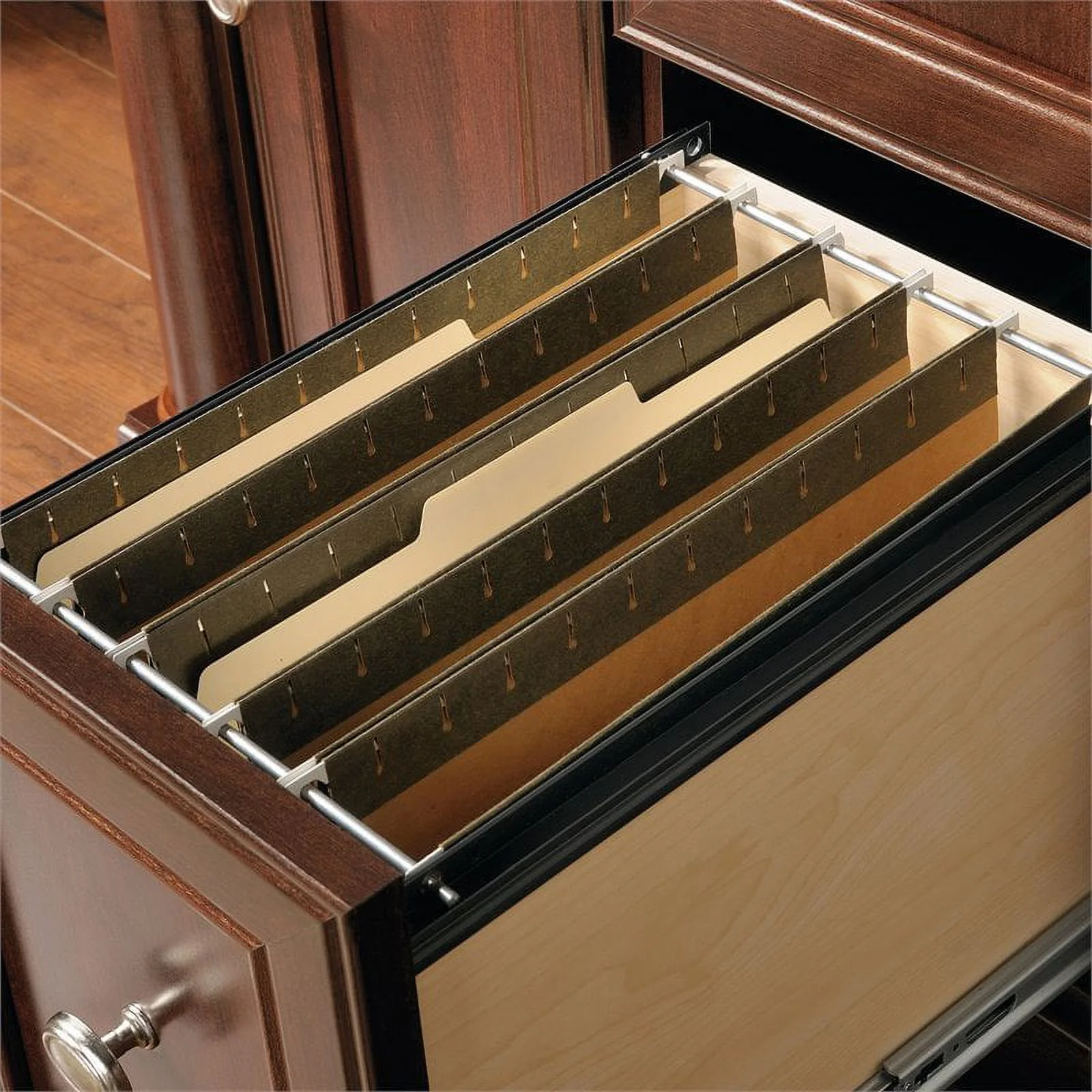 Bowery Hill Computer Desk with Hutch in Cherry