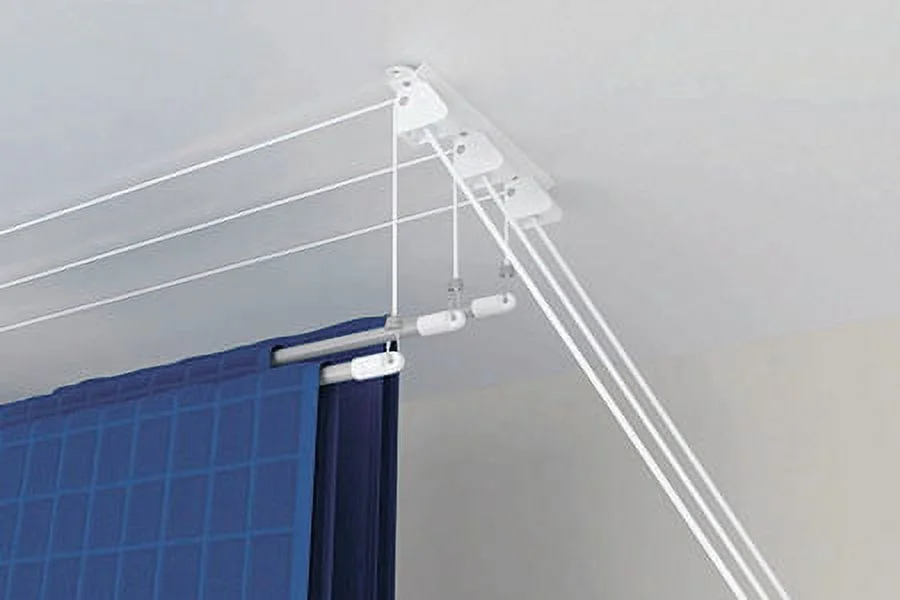 Greenway Laundry Lift 3-Bar Ceiling-Mounted Stainless Steel Clothes Dryer