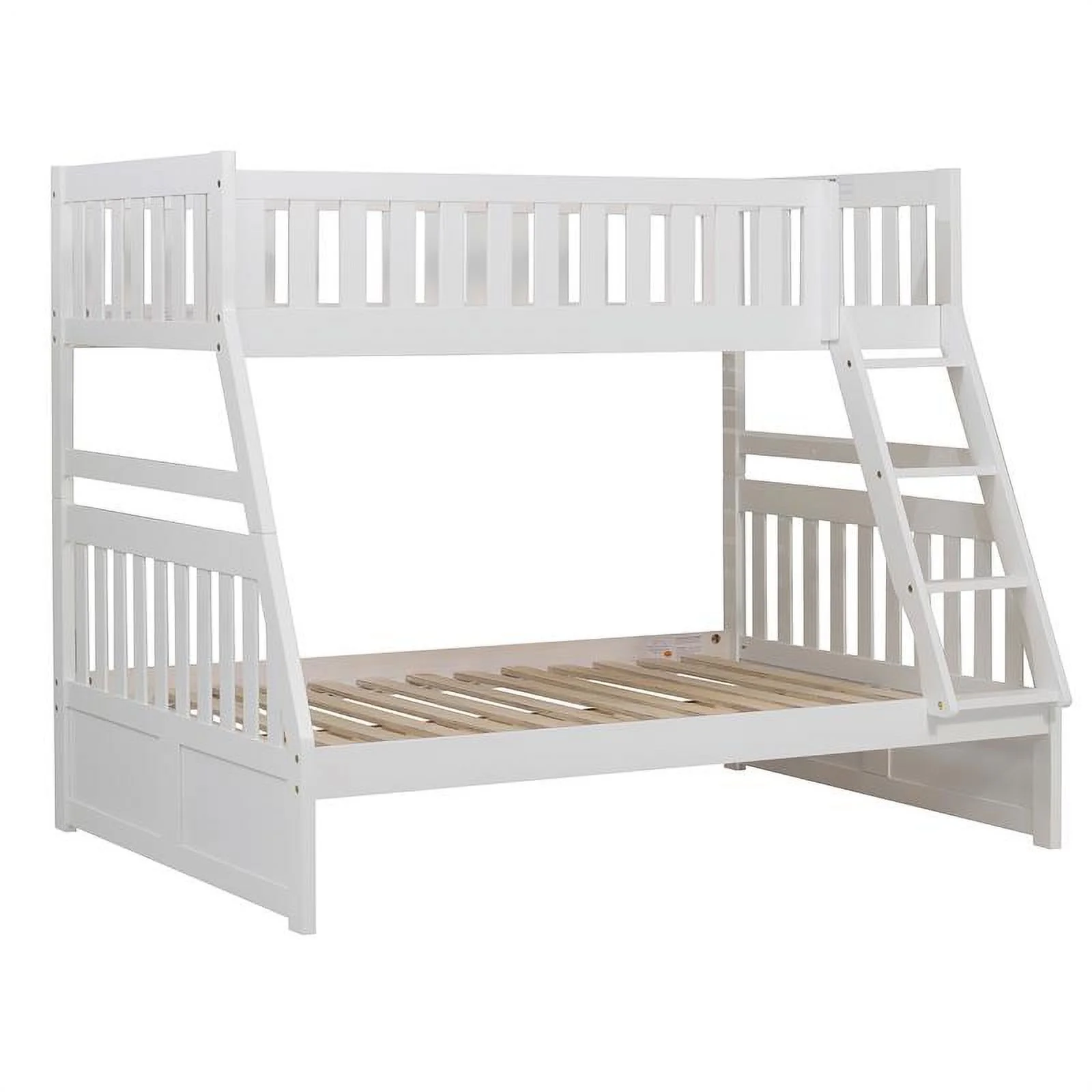 Lexicon Galen Transitional Wood Twin over Full Bunk Bed in White