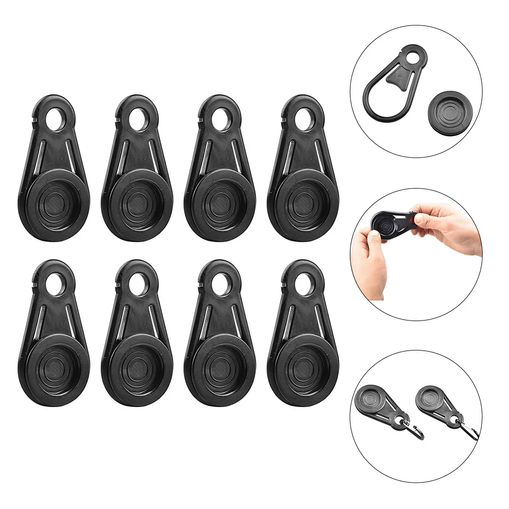 OUNONA 16Pcs Tarp Clips Plastic Tarp Grabbers Movable Tent Snaps Camping Tent Clamps
