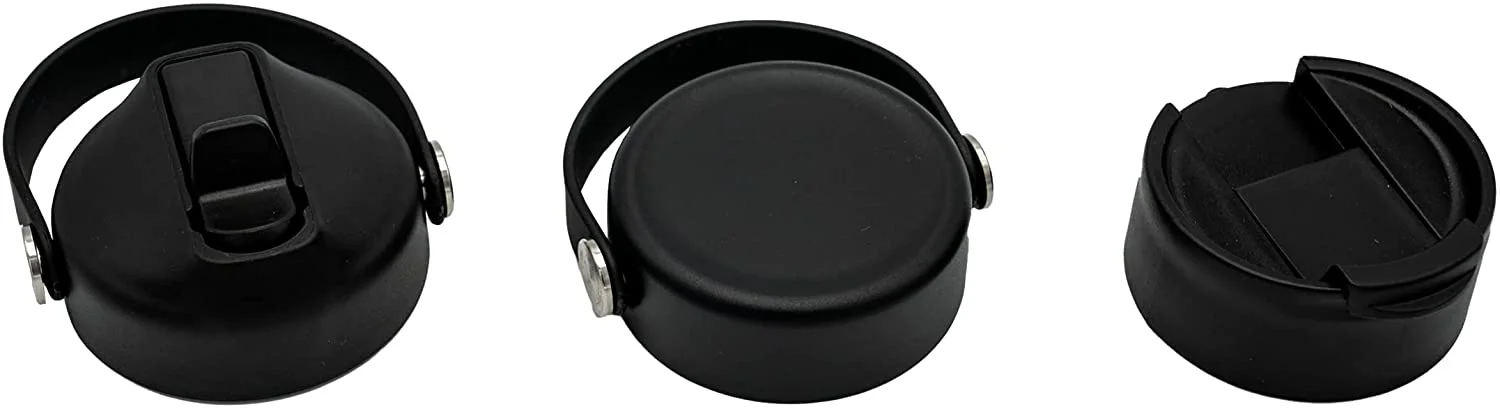 Vacuum Insulated Bottle with 3 Lids - Stainless Steel Thermally Insulated Flask - 21 Fl Oz - Pink - by Polerce