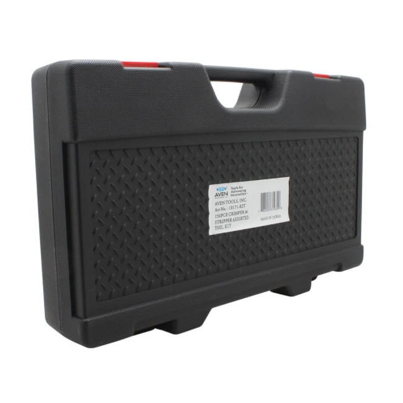 Aven  Deluxe Crimping Tool Kit with Frame, 5 Dies, Wire Stripper & Connector Set - 148 Piece