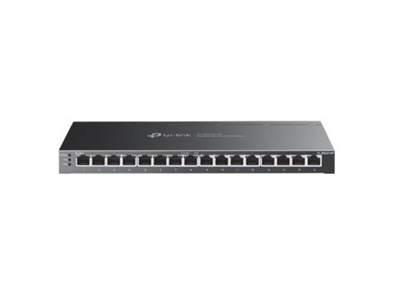 TP-Link TL-SG2016P | 16 Port Gigabit Smart Managed PoE switch | 8 PoE+ Port @120W | Omada SDN Integrated | PoE Recovery | IPv6 | Static Routing | L2/L3/L4 QoS