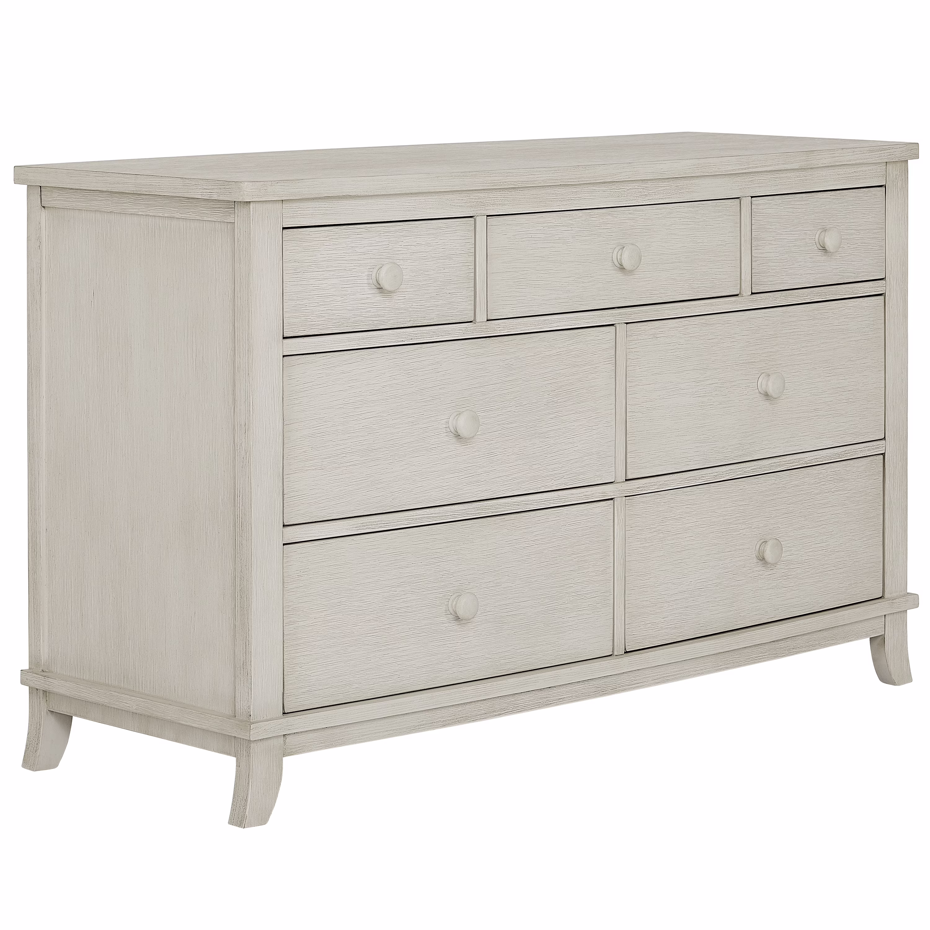 Evolur Signature Amsterdam Double Dresser in Glazed Brush White
