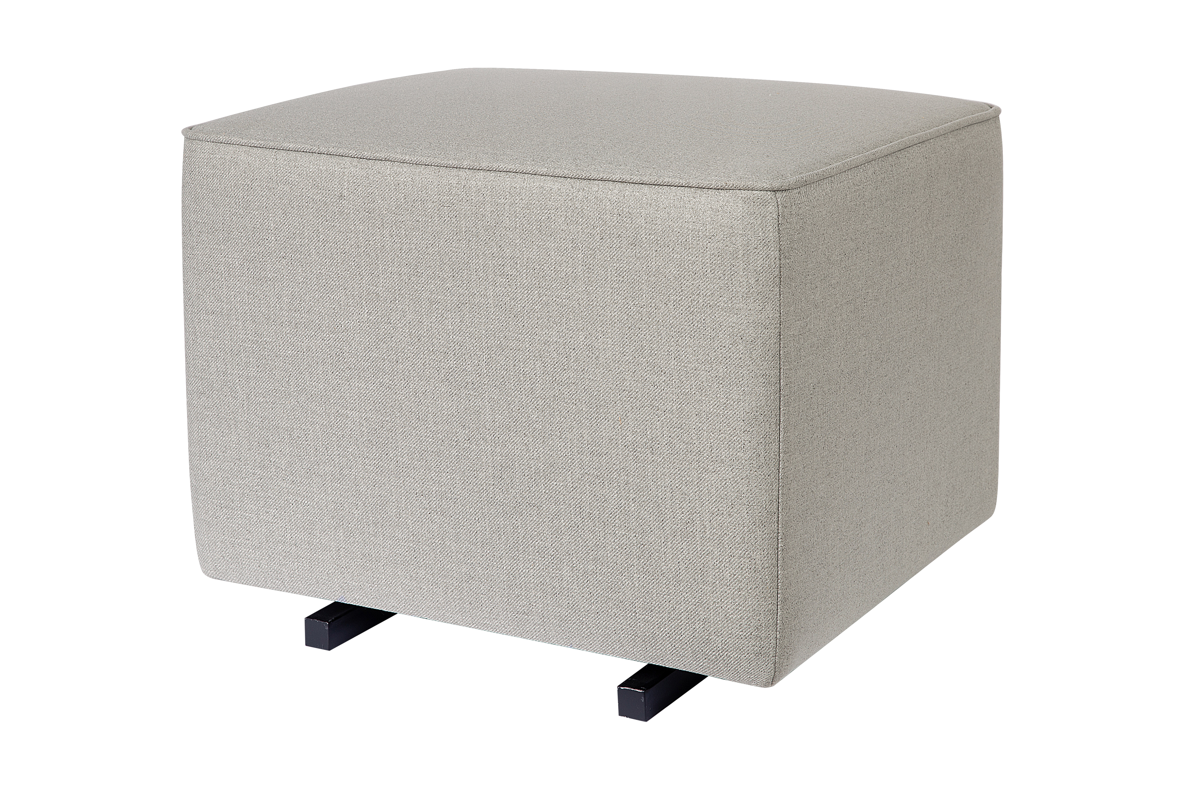 Babyletto Kiwi Gliding Ottoman in Performance Grey  Eco-Twill