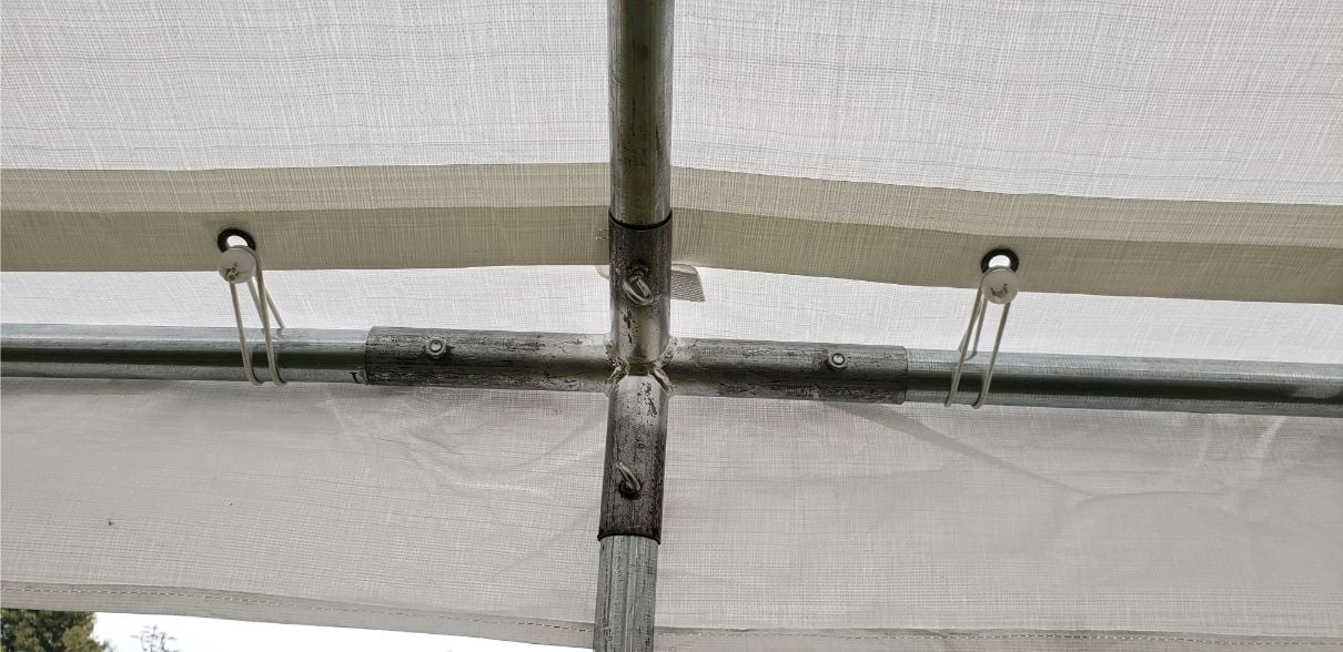 Party Tents Direct Weekender West Coast Frame Party Tent with Sidewalls, White Polyethylene, 10 ft x 20 ft