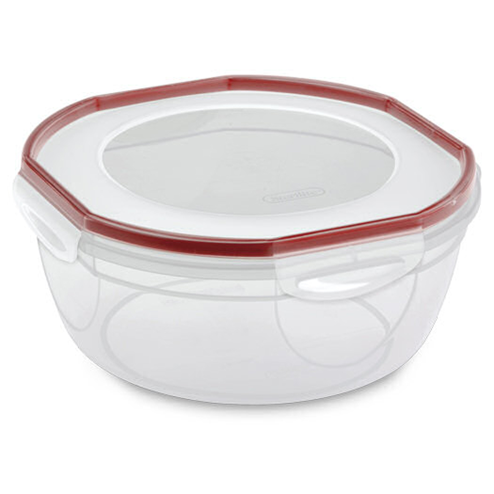Sterilite Ultra Seal 4.7 Qt Plastic Food Storage Bowl Container, (8 Pack)