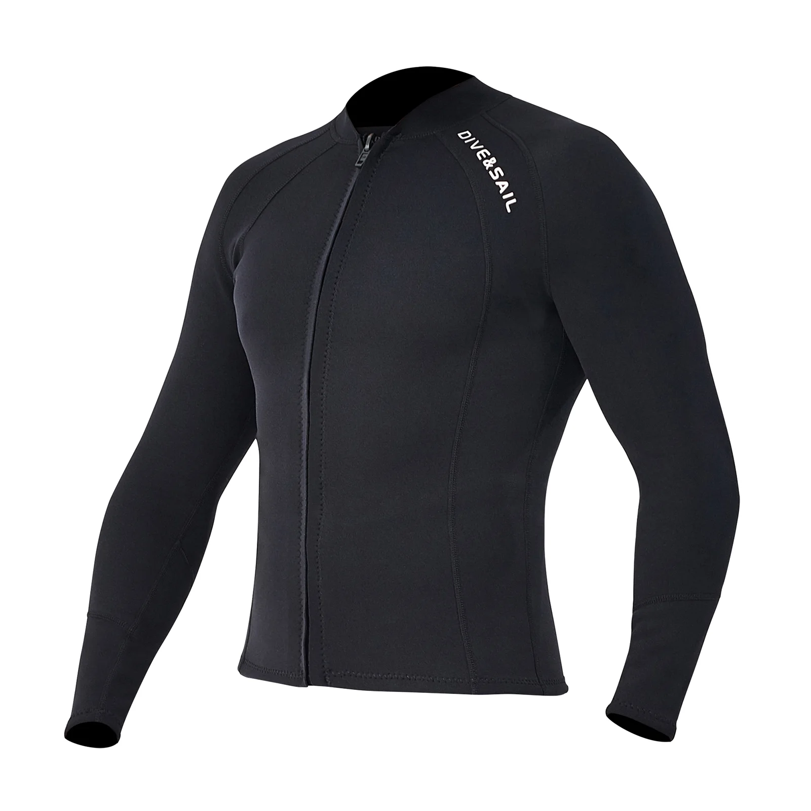 Lixada Front Zipper Neoprene Wetsuit Jacket 2mm for Men Women Long Sleeve Suitable for Diving Snorkeling Surfing Swimming