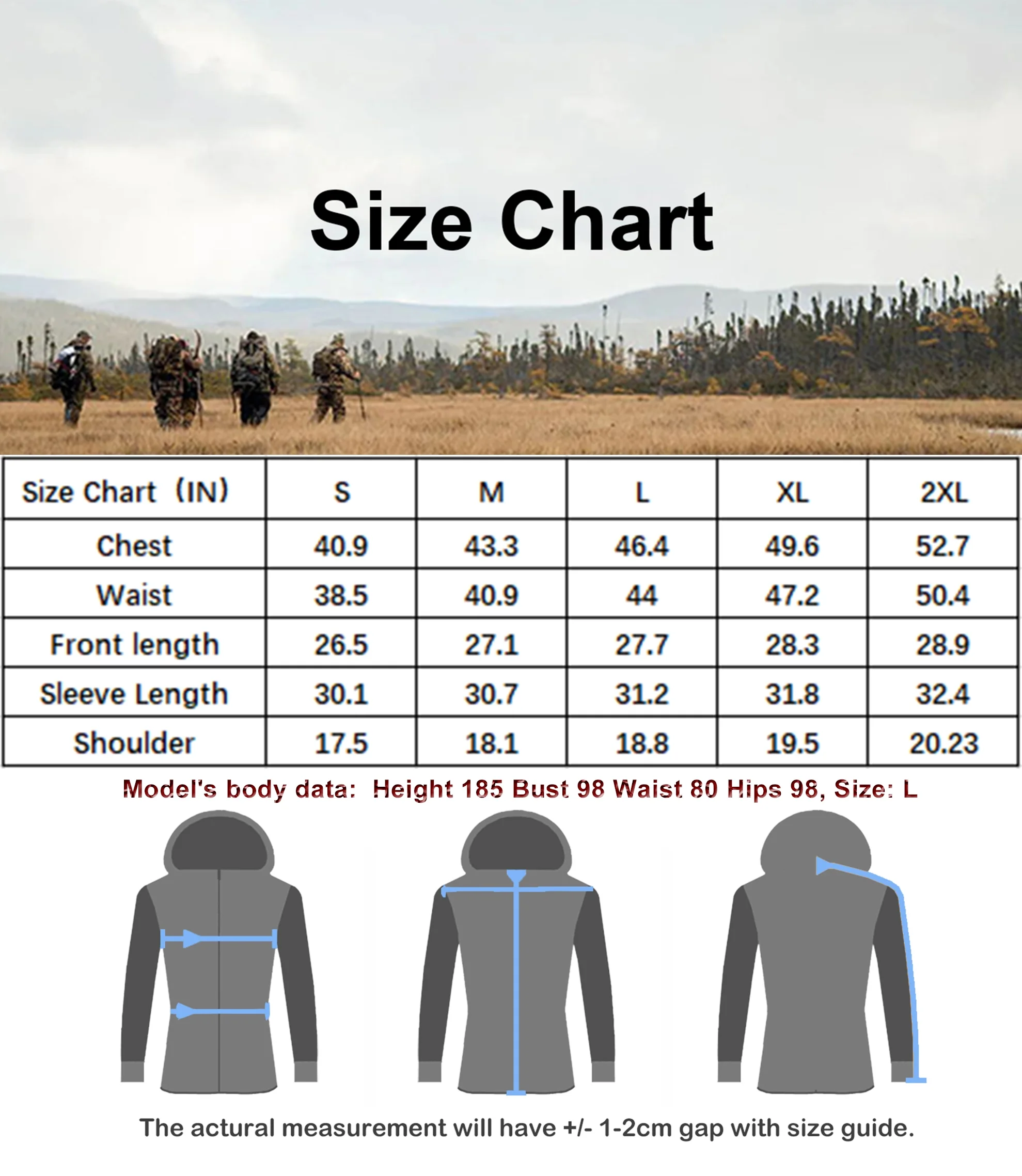 Men's Tactical Fleece Lined Mid Layer Jacket Thermal - Camo