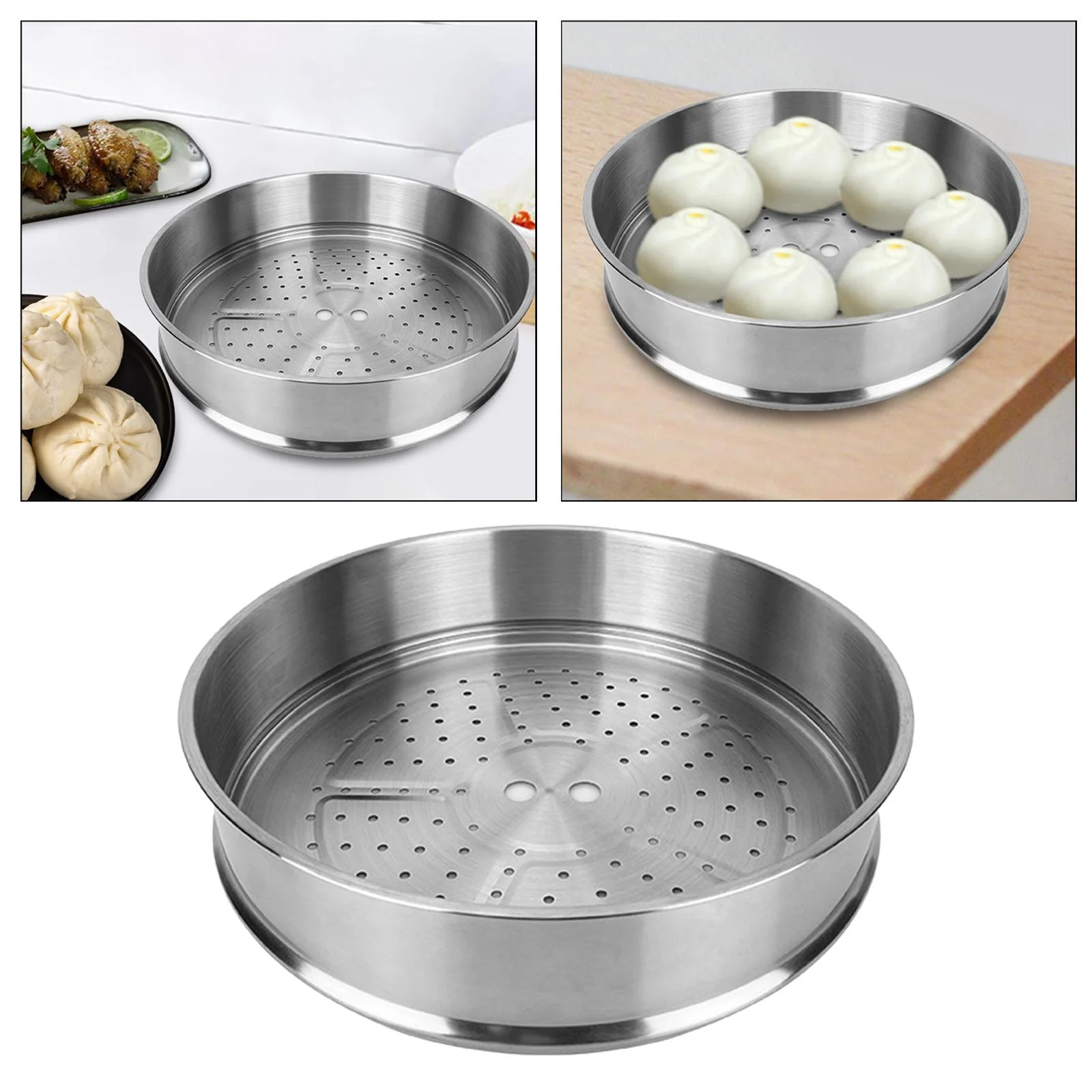 was stainless steel, cook vegetables/fish/meat/food/boiled eggs, non-stick tray, 30cm