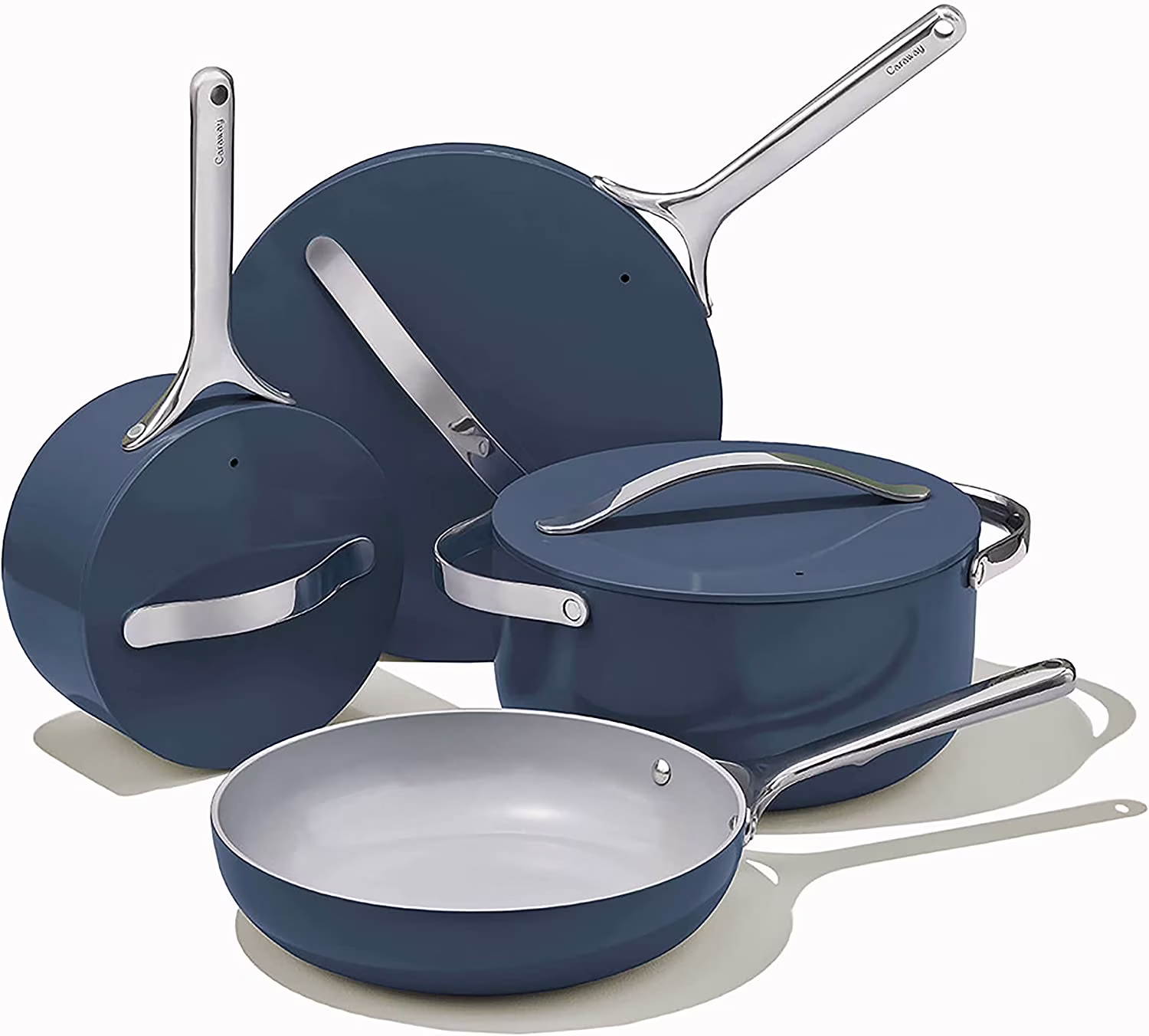 Caraway Nonstick Ceramic Cookware Set (12 Piece) Pots  Pans  Lids and Kitchen Storage - Non Toxic  PTFE & PFOA Free - Oven Safe & Compatible with All Stovetops (Gas  Electric &amp