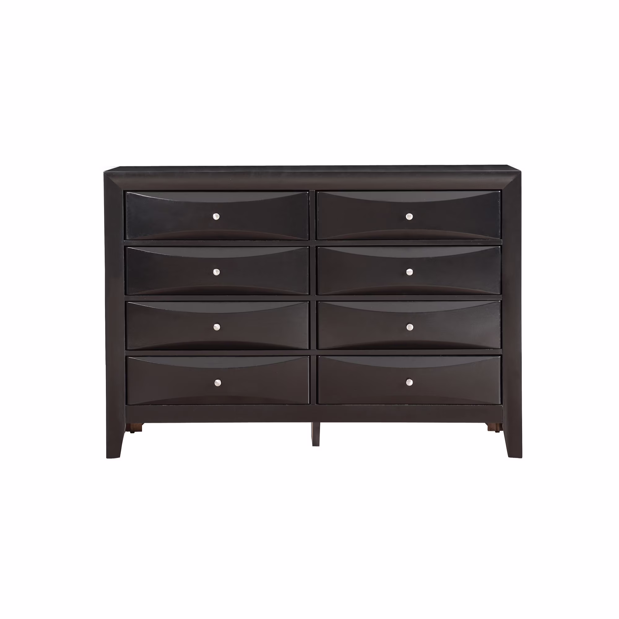 Passion Furniture  Marilla 8-Drawer Black Dresser - 41 x 59 x 17 in.