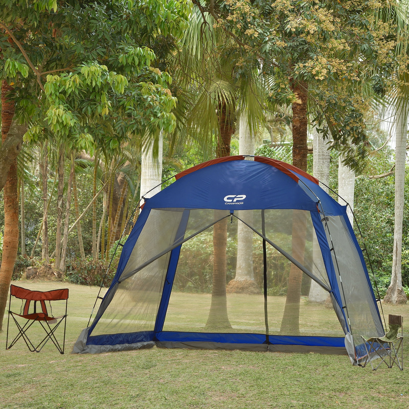 CAMPROS Screen House Room 10' x 10' Canopy Tent Sun Shelter, Blue