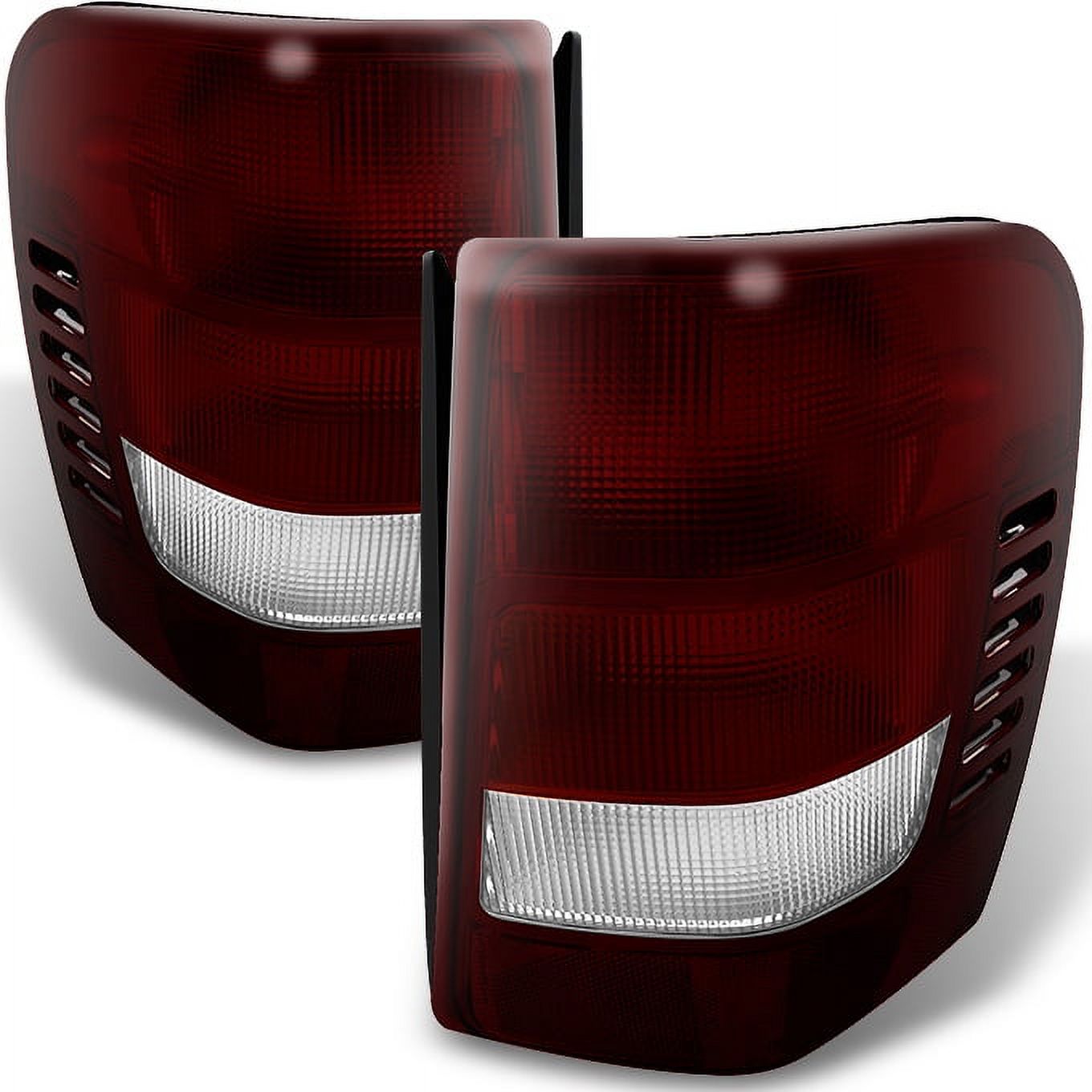 AKKON - For Jeep Grand Cherokee Dark Red Tail Lights Brake Lamps Driver Left + Passenger Right Replacement Pair
