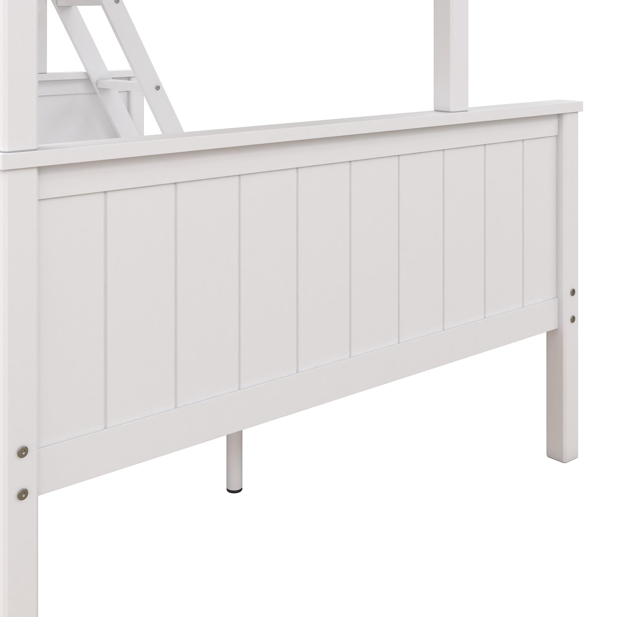 Better Homes & Gardens Ashcreek Twin-over-Full Bunk Bed, White