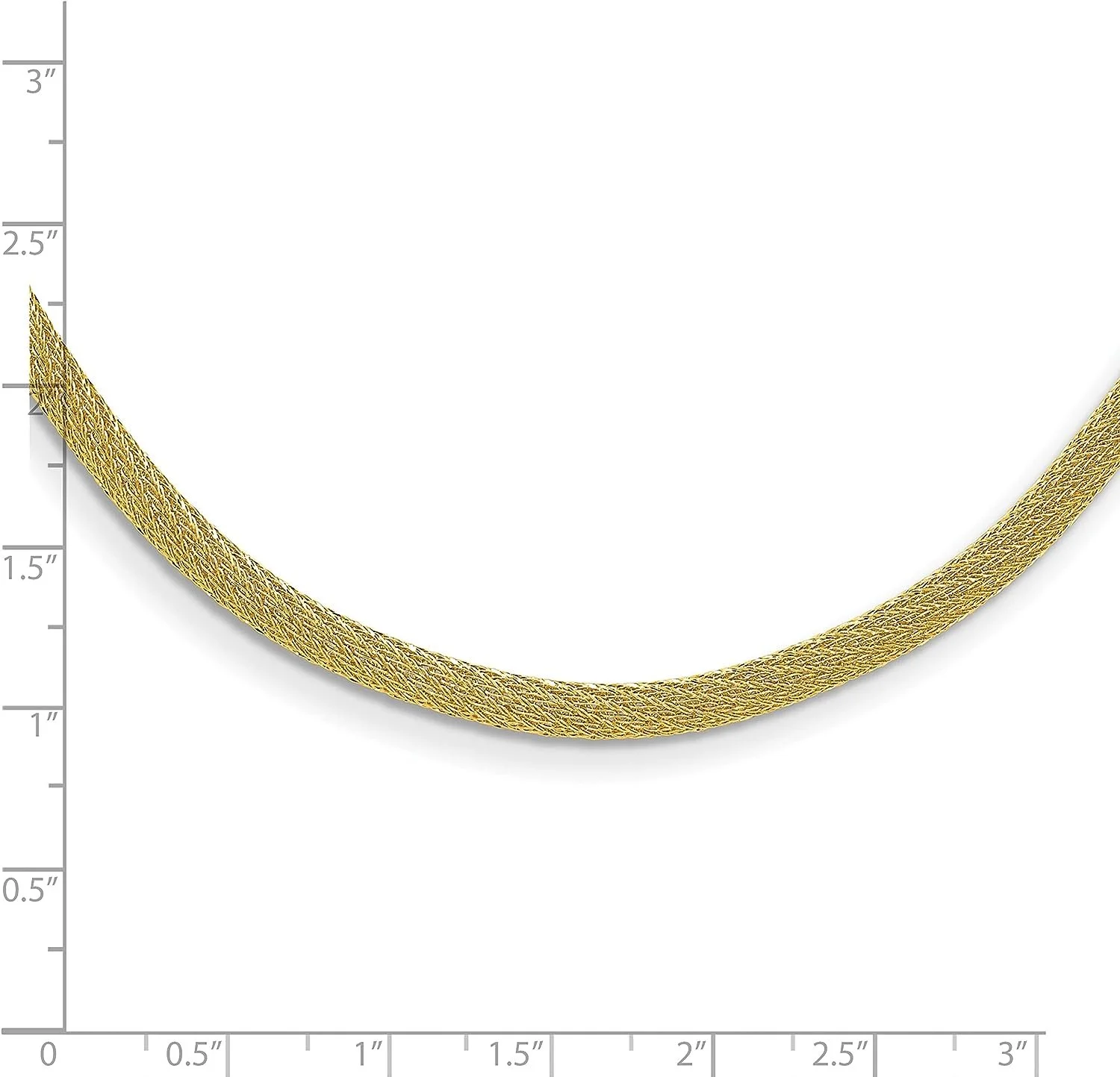 Avariah 14K Yellow Gold Polished Textured Mesh w/ .75in ext. Necklace - 18.5