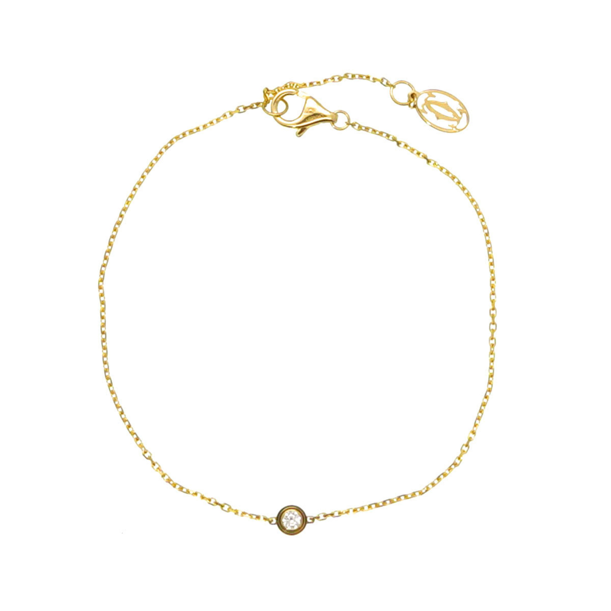 Pre-Owned Cartier Damour Bracelet XS 18cm Diamond K18 YG 750 Diamant Leger d Amour (Good)