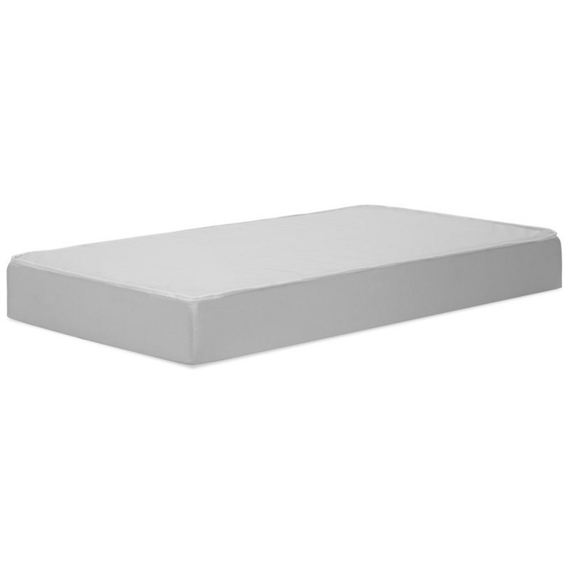 4-in-1 Convertible Crib and Dresser Changing Table Set with Mattress in Gray