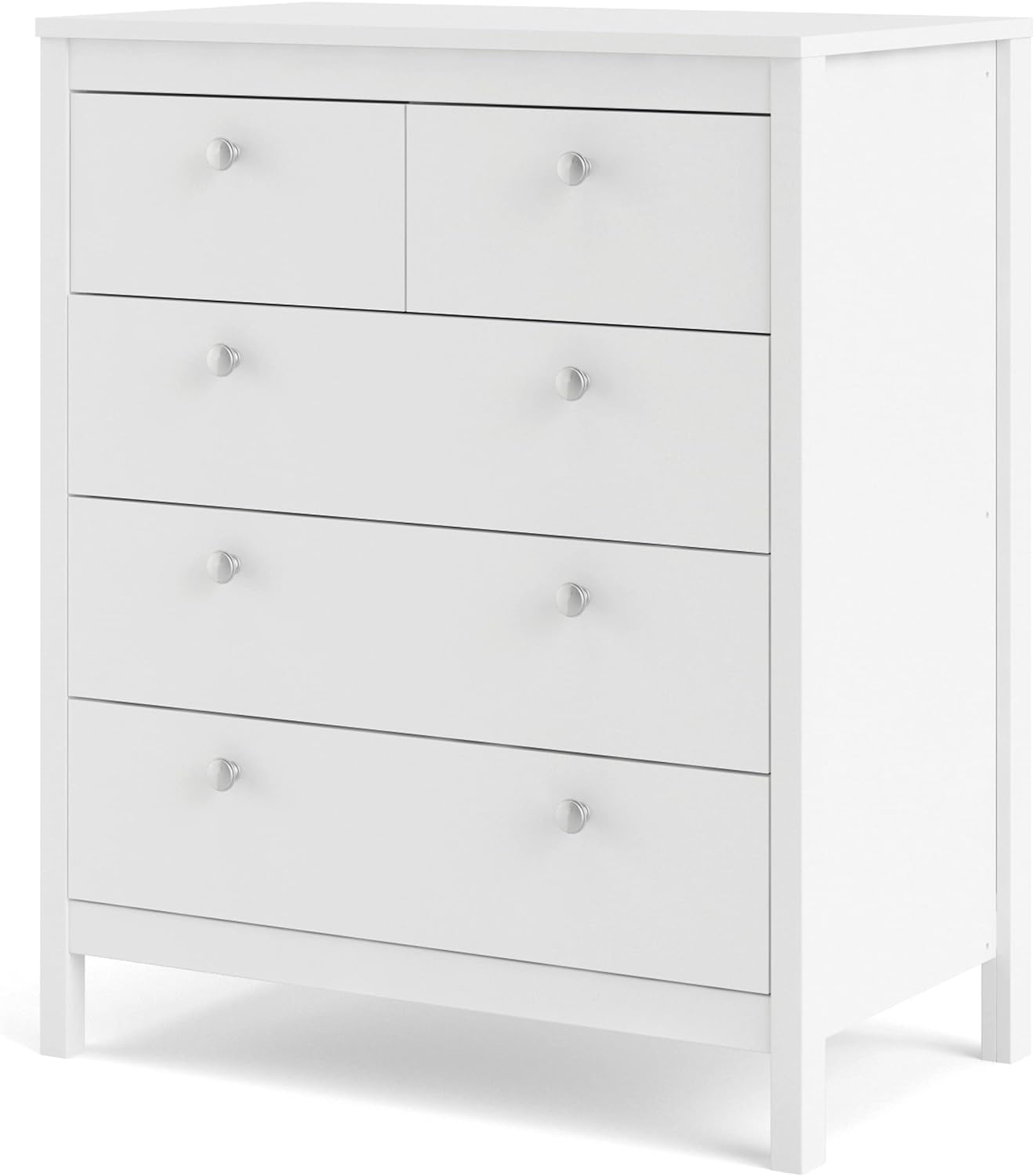 5 Drawer Chest, White