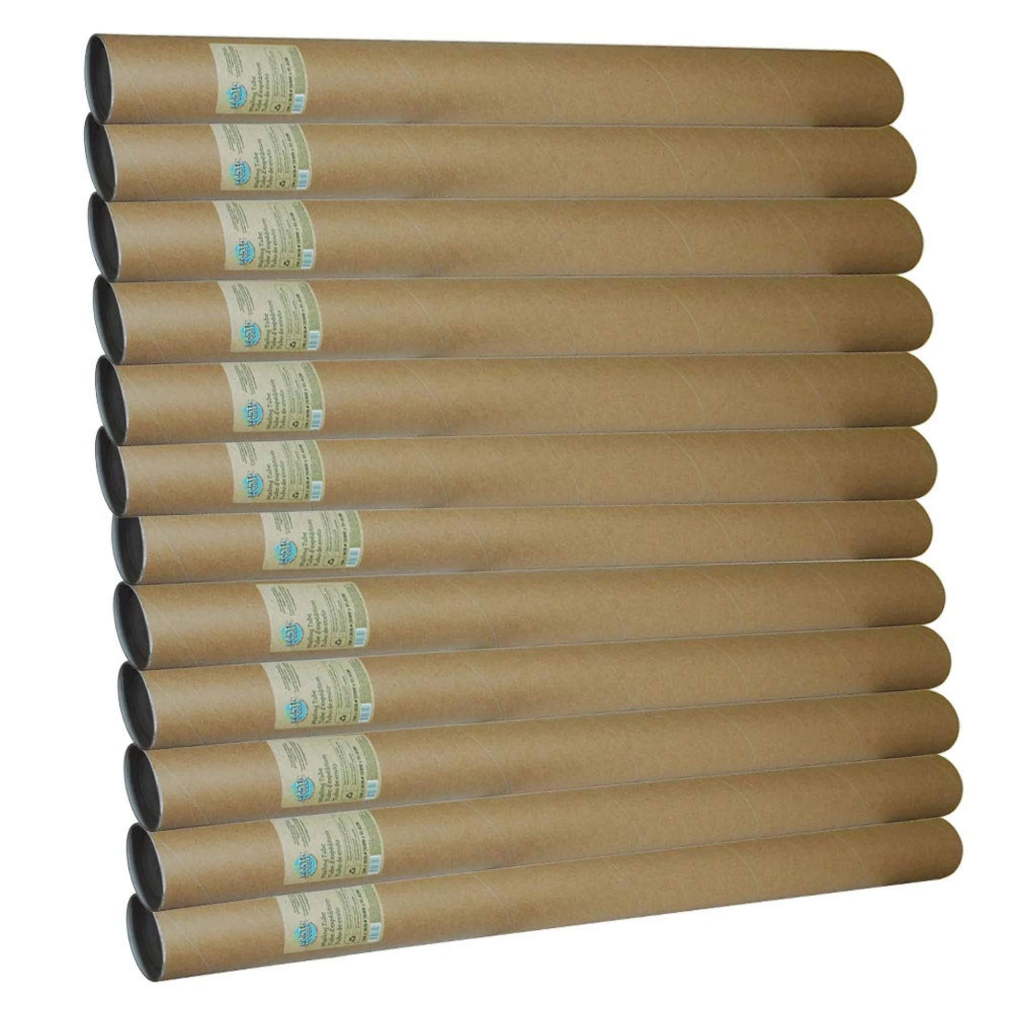 Earth Hugger 3 x 36 inch Recycled Mailing Tubes, 12 Pack