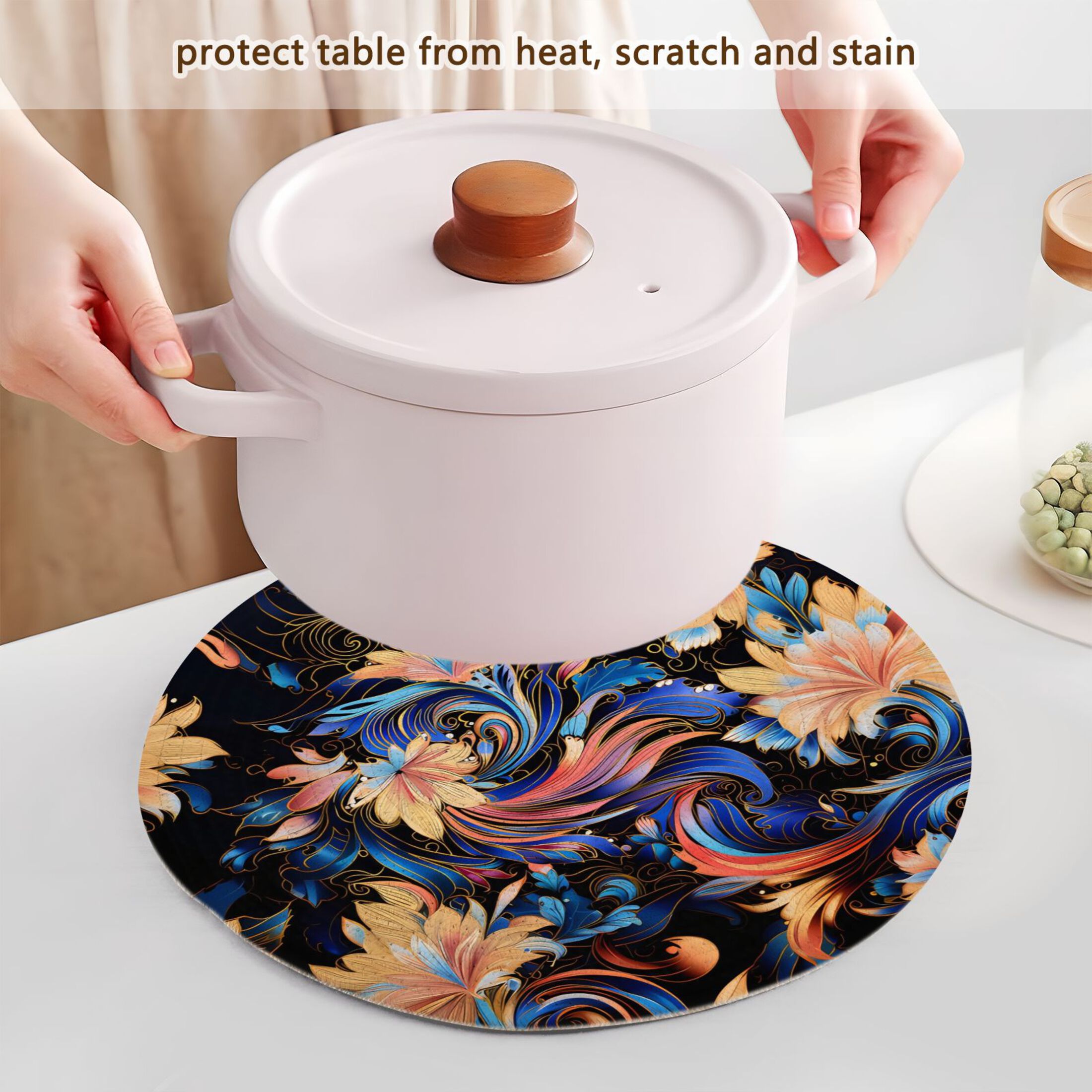 Flowers 3 PCs Pot Holders Trivets Kitchen 15