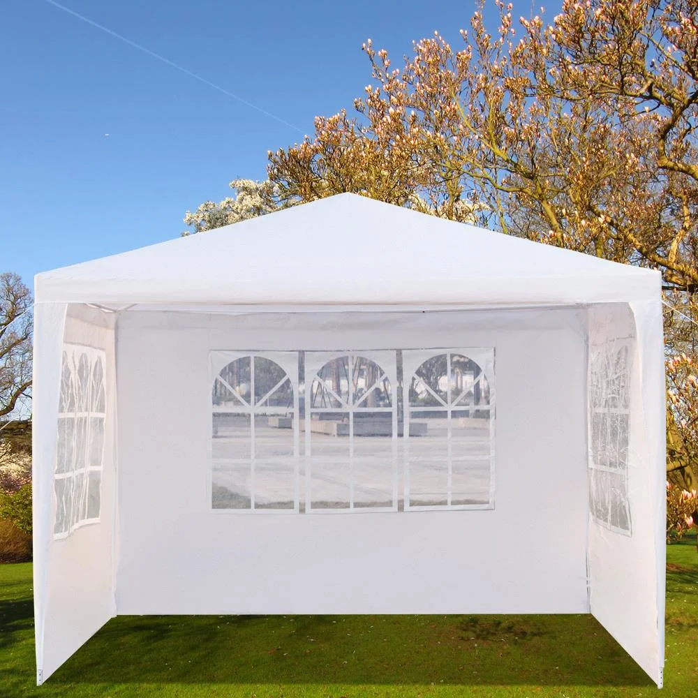 UBesGoo Canopy Wedding Tent with 3 Sidewalls Gazebo BBQ Pavilion Canopy (10' X 10')