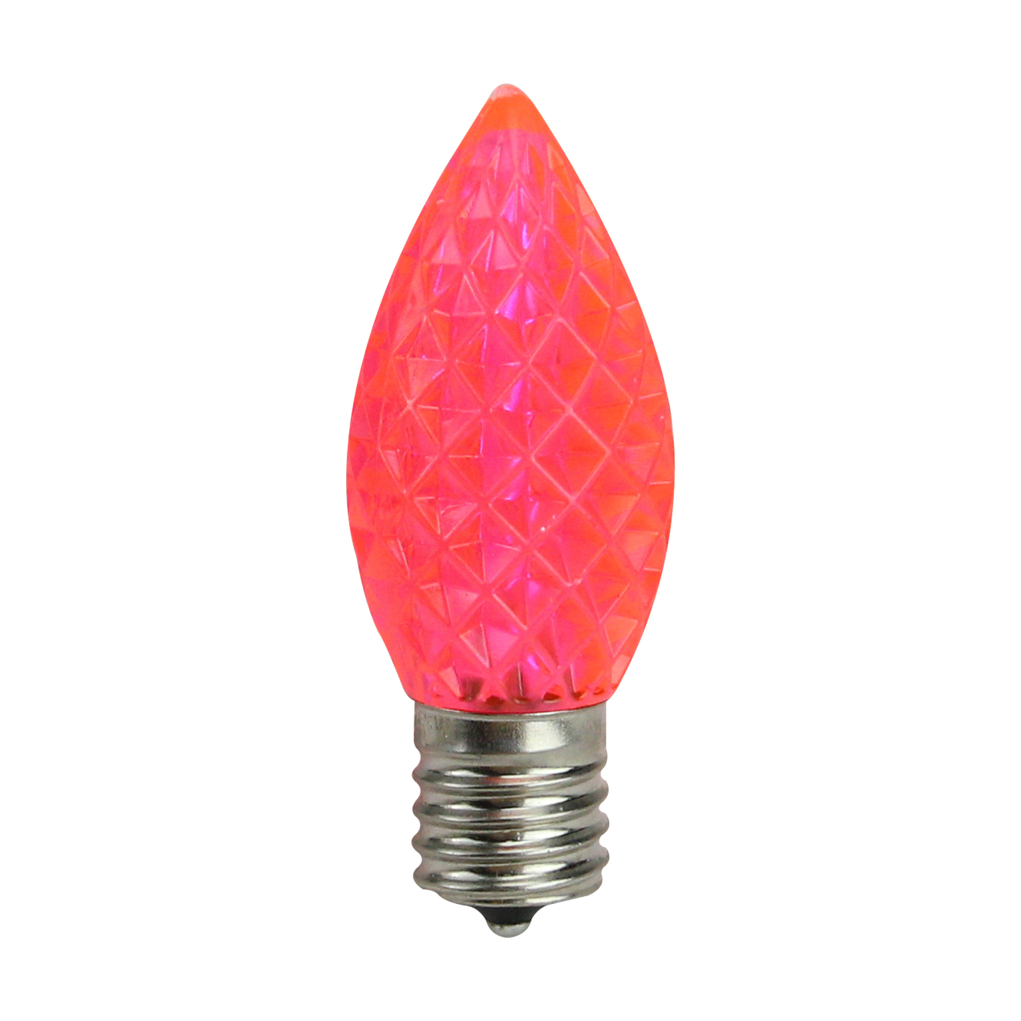 Northlight Pack of 25 Faceted LED C9 Pink Christmas Replacement Bulbs