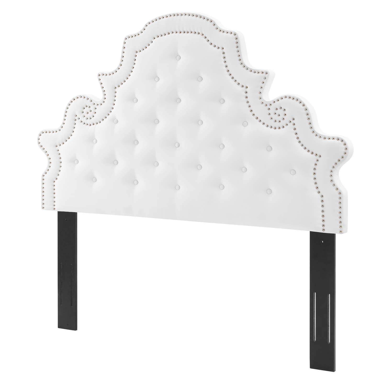 Tufted Headboard, Twin Size, Velvet, White, Modern Contemporary Urban Design, Bedroom Master Guest Suite
