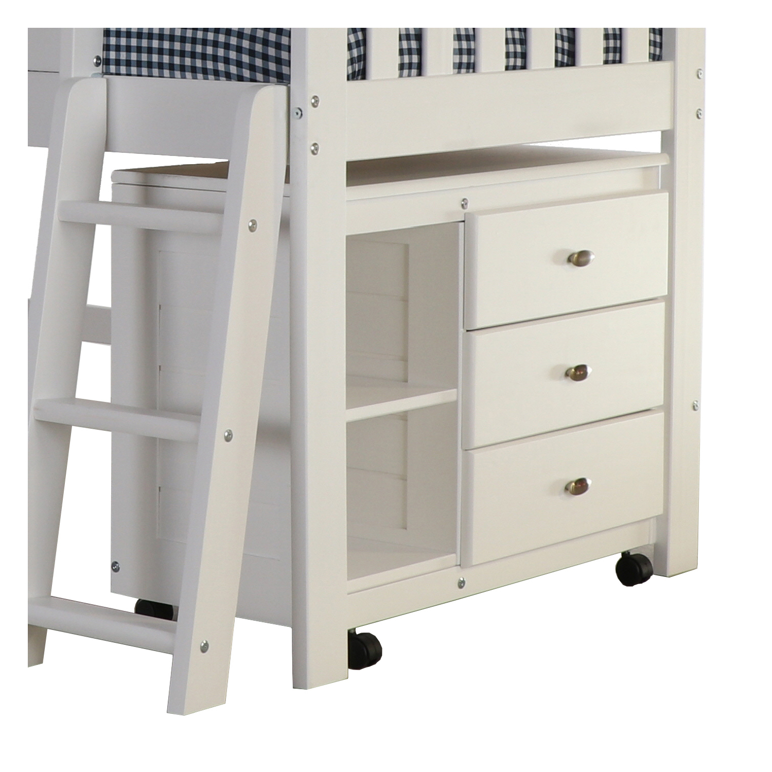 OS Home and Office Model 80204-2 Casual White Chest with Three Drawers