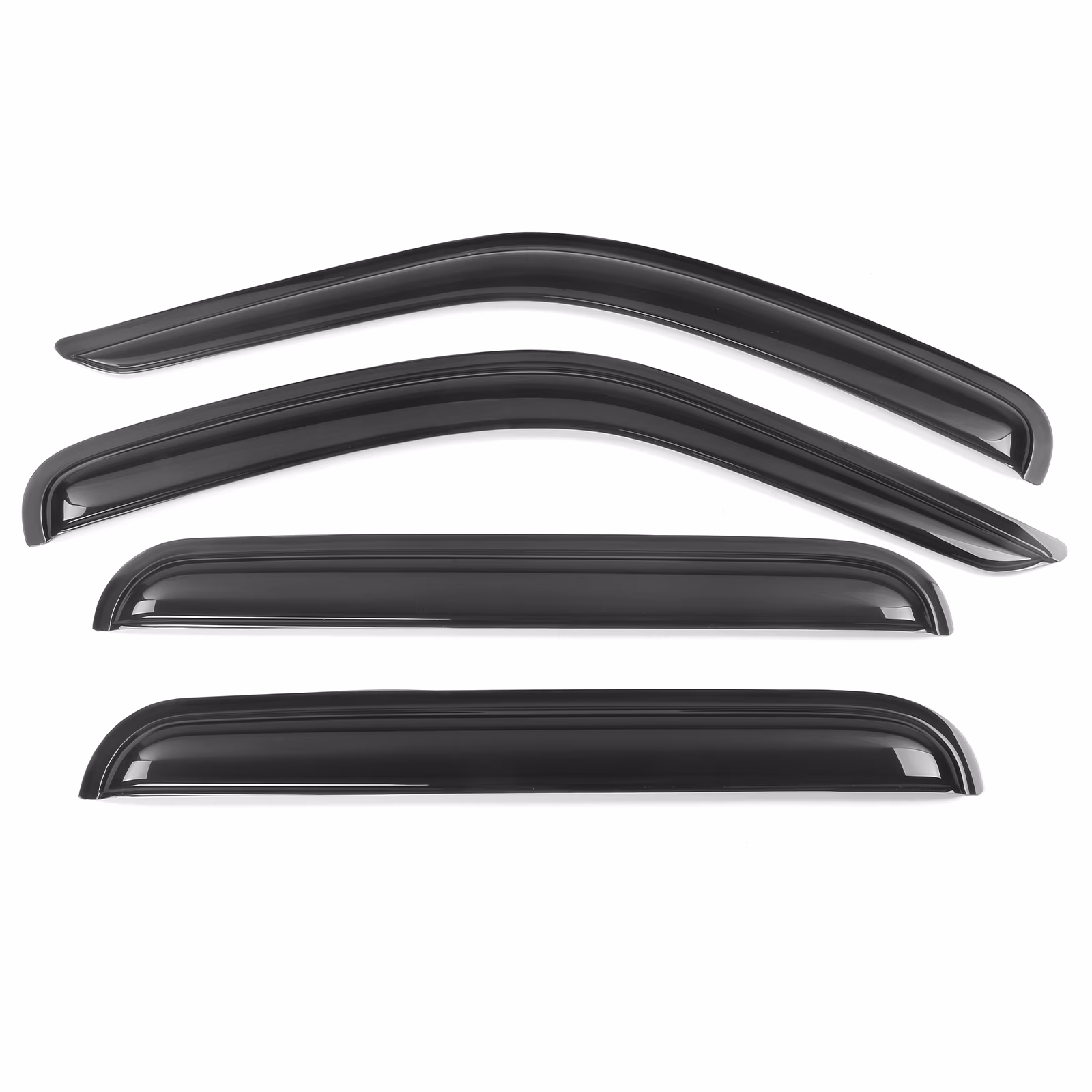 Ikon Motorsports Window Visor Fit 02-07 Jeep Liberty KJ Acrylic 4Pc Set Outside Mount