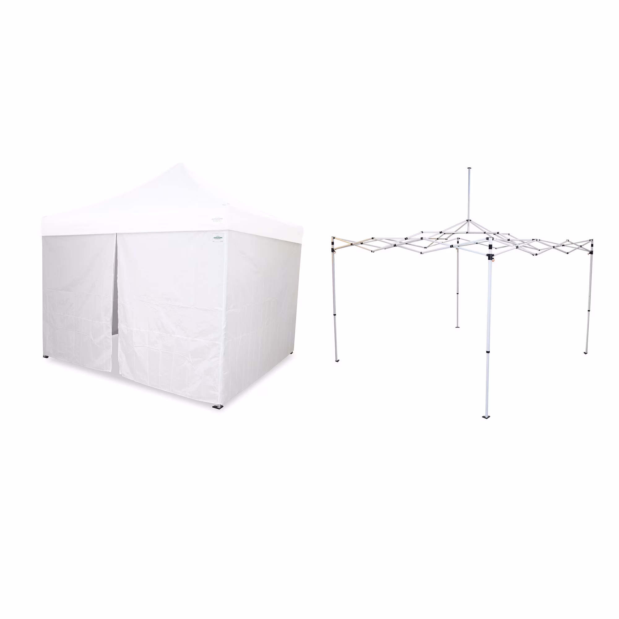 Caravan Canopy Pro 2 12 x 12 Foot Straight Leg Instant Canopy & Sidewalls, White