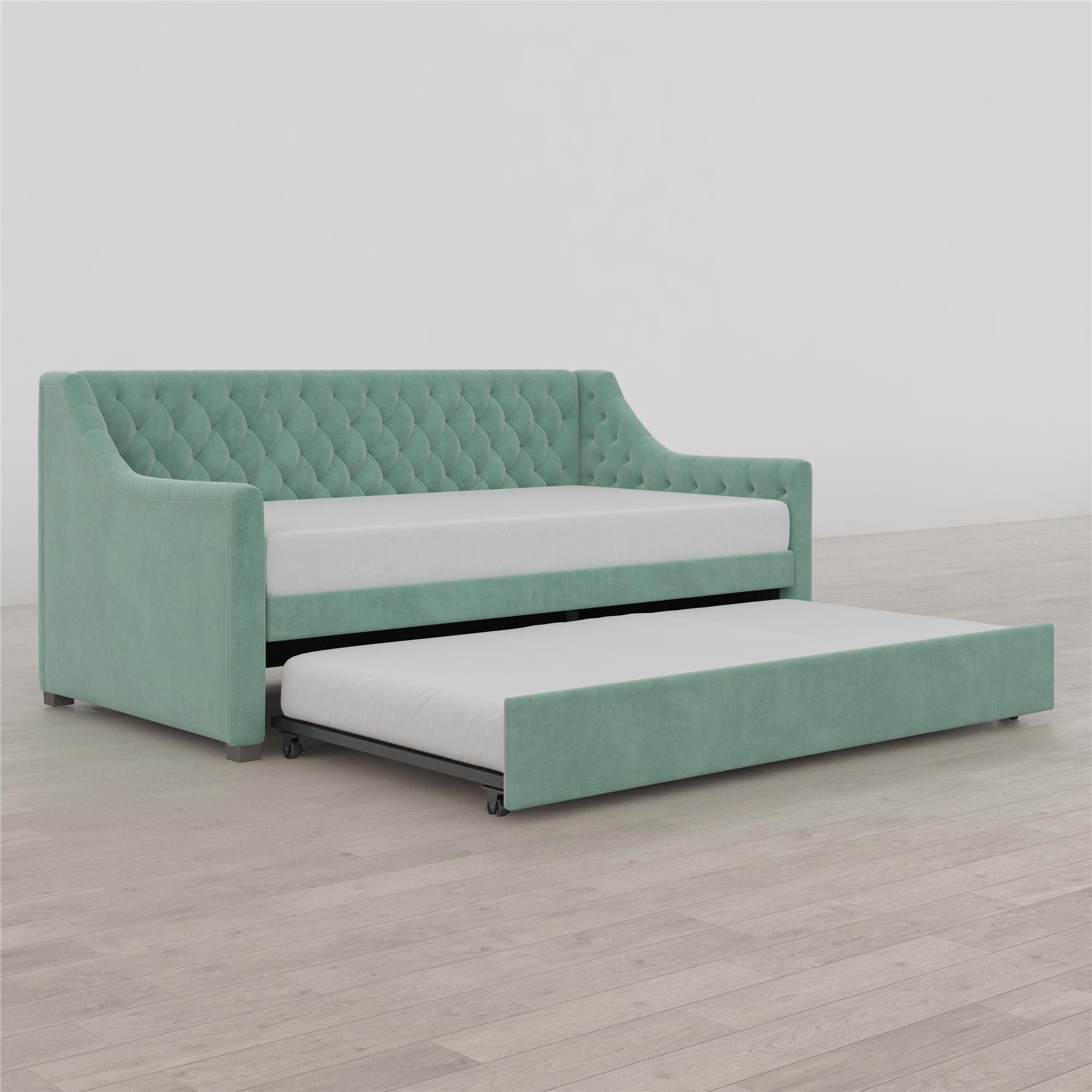 Little Seeds Monarch Hill Ambrosia Twin Daybed and Trundle, Teal Velvet