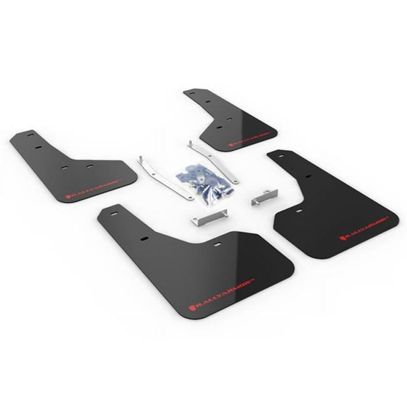 MF52-UR-BLK-RD Black Mud Flap with Red Logo for 2019 Subaru Forester UR