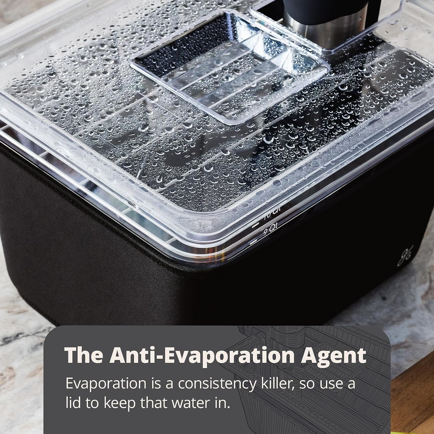 YINCHEN Pro Sous Vide Kit - An 1100 Watt, Powerful, Precise Sous Vide Cooker and Premium, Plastic Container with Sous Vide Rack, Lid, and Neoprene Sleeve | Designed in St. Louis