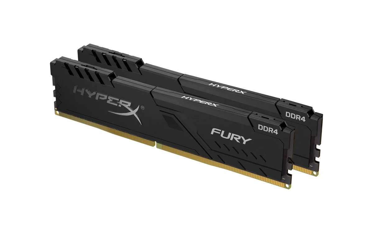 Kingston HyperX Fury 16GB 3600MHz DDR4 RAM CL17 DIMM (Kit of 2) 1Rx8 Black Desktop Memory With Low-Profile Heat Spreader