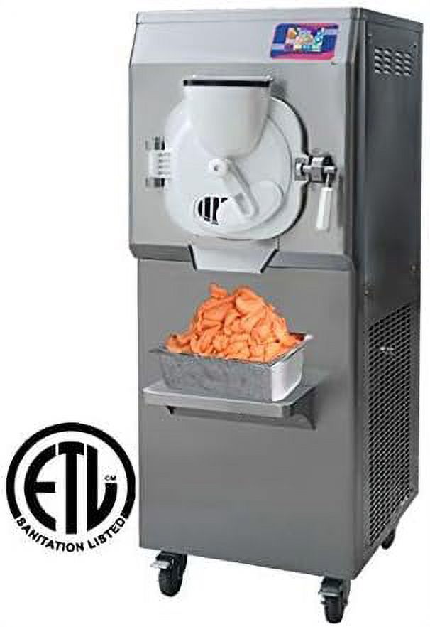 Kolice Commercial ETL Gelato Hard Ice Cream Machine,Italian Water Ice Machine,12 -15 gal / Hour,Cylinder:17L