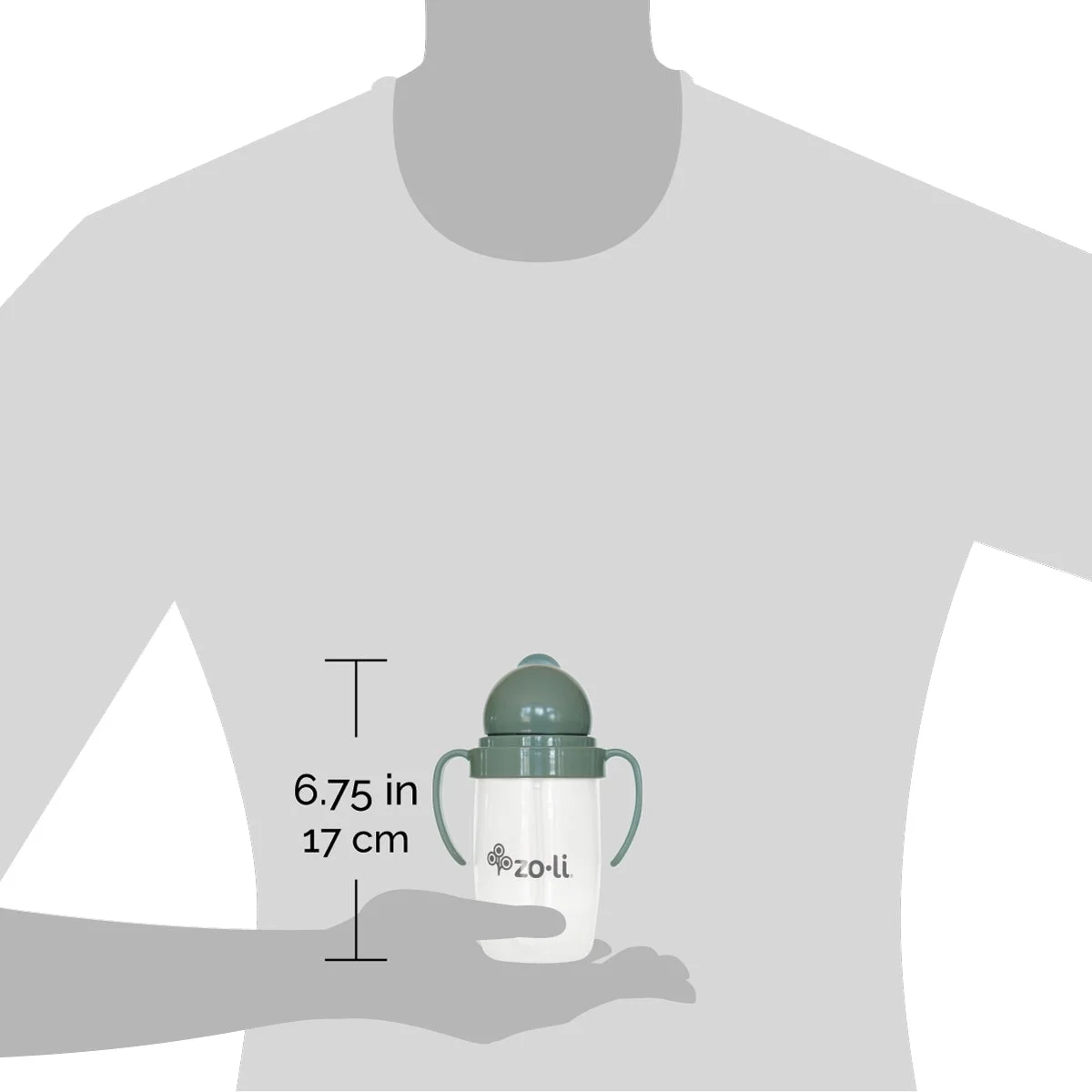 Any angle straw sippy cup | ZoLi BOT 2.0 weighted straw sippy spruce green, most loved training sippy cup, toddler transition straw cup, sippy cup with handles, baby shower gift