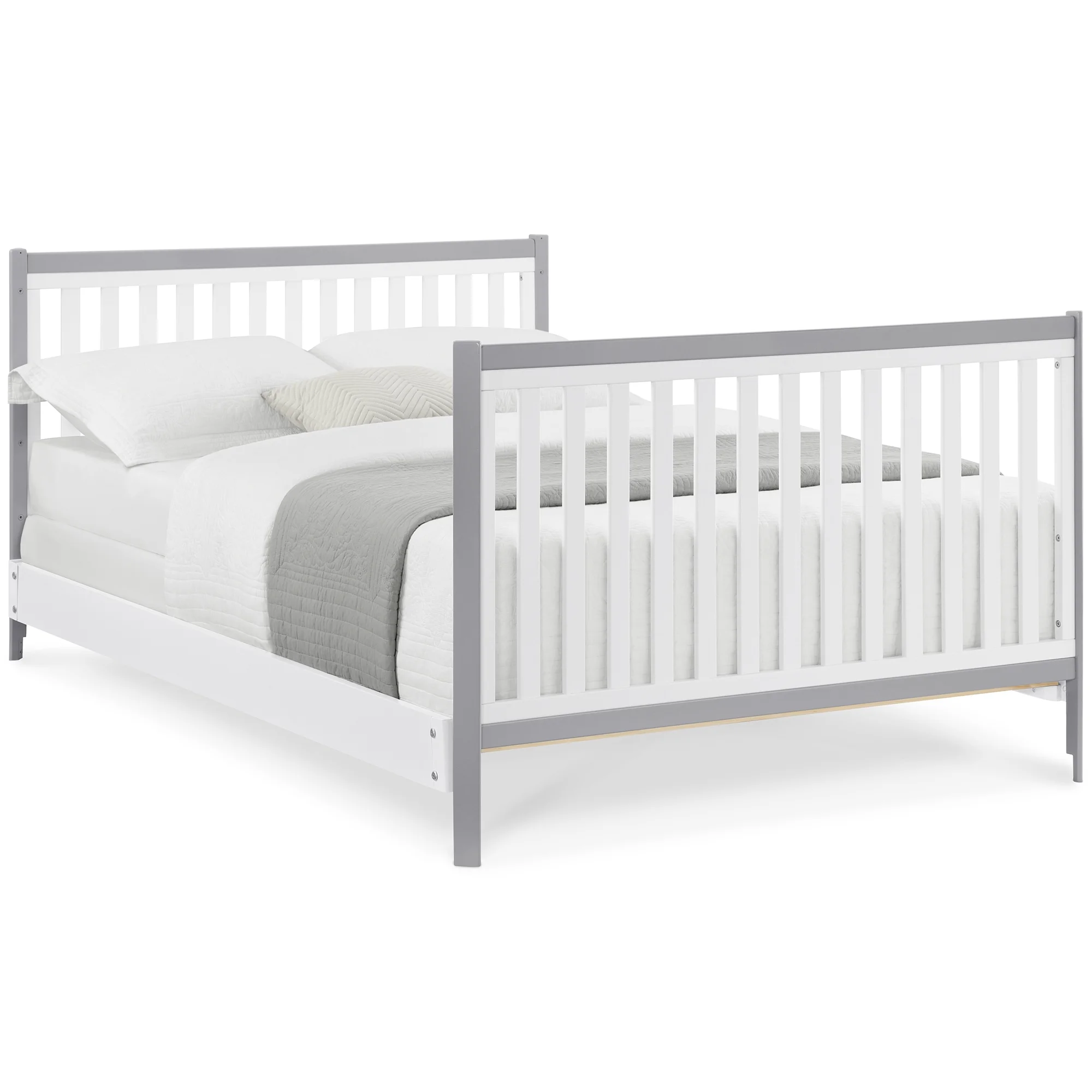 Delta Children Tribeca 4-in-1 Convertible Crib, Greenguard Gold Certified, White/Gray