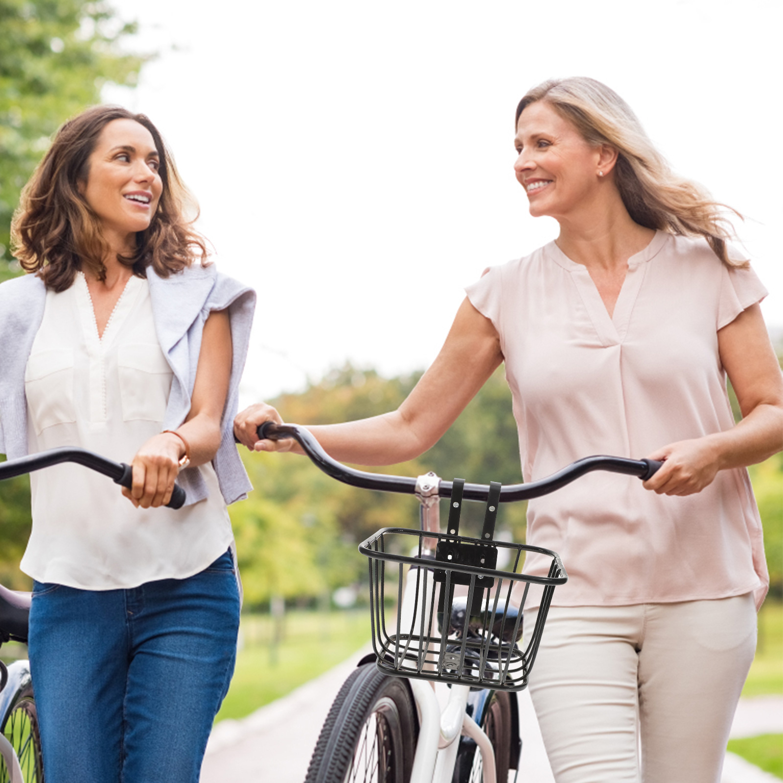 1Pc Metal Basket Basket Multi-function Cycling Basket Bike Handlebar Basket