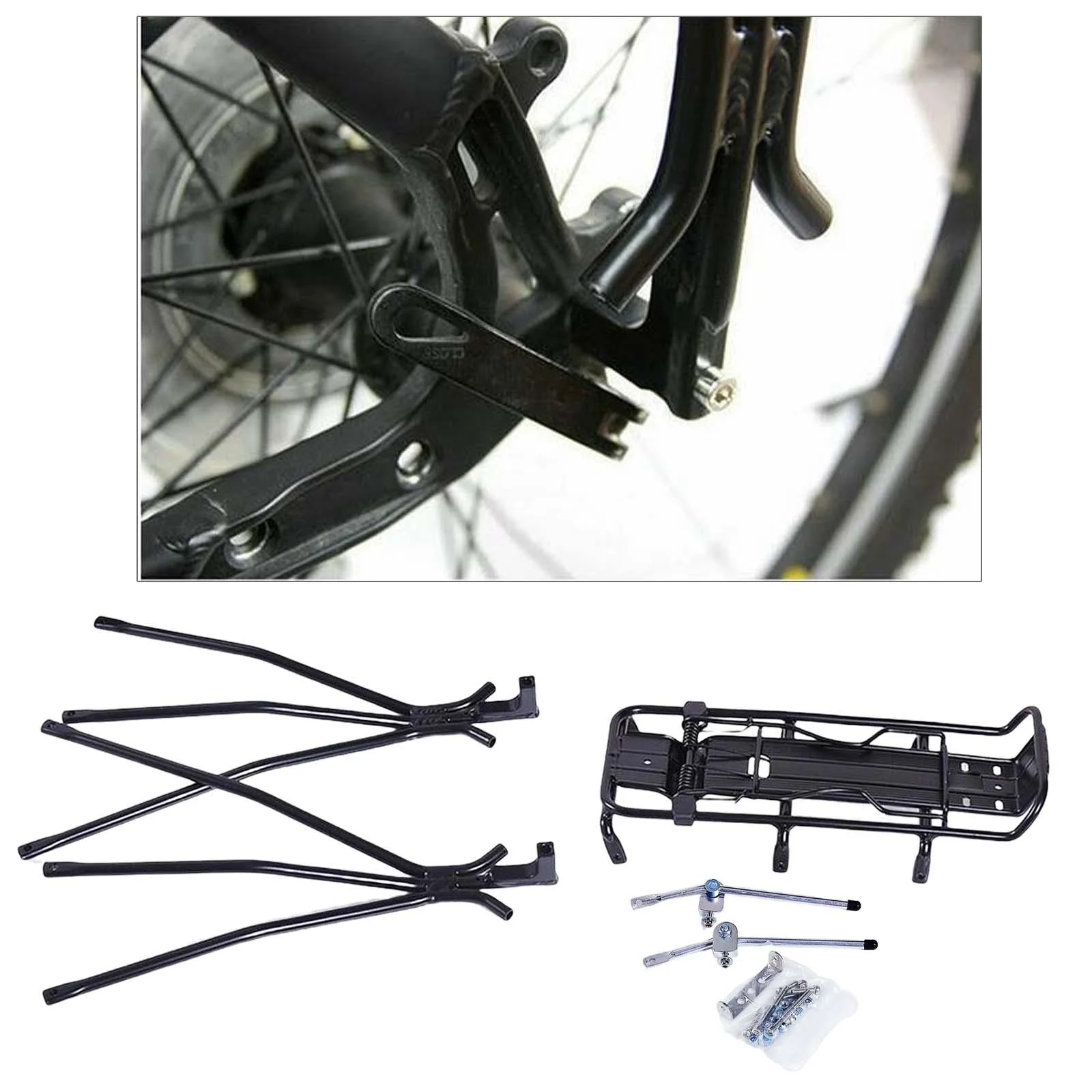 Bike Rear Carrier Rack Pannier Rack Mounted Holder Stand Luggage Cycling Equipment Distance Cycling Travel