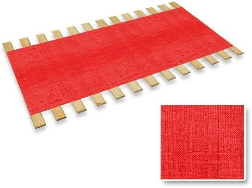 Red Burlap Jute Size Bed Slats Bunkie Board Support Roll