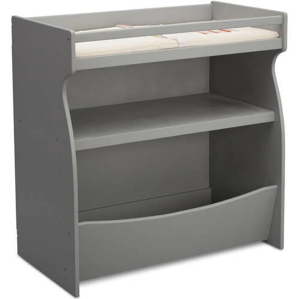 Delta Children Gateway 2-in-1 Changing Table and Storage Unit, Gray
