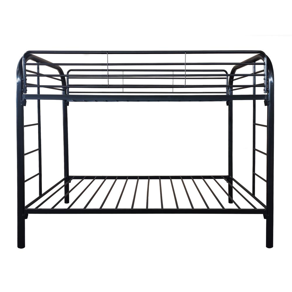 Better Home Products Oasis Twin over Twin Metal Bunk Bed in Black