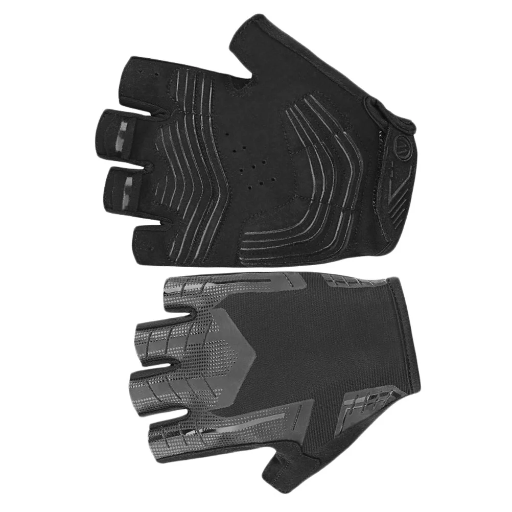 3 Pairs Non-slip Gloves Half Finger Gloves Breathable Mitten Durable Hand Guard for Bike Outdoor Sports Riding (Black Grey Size M)