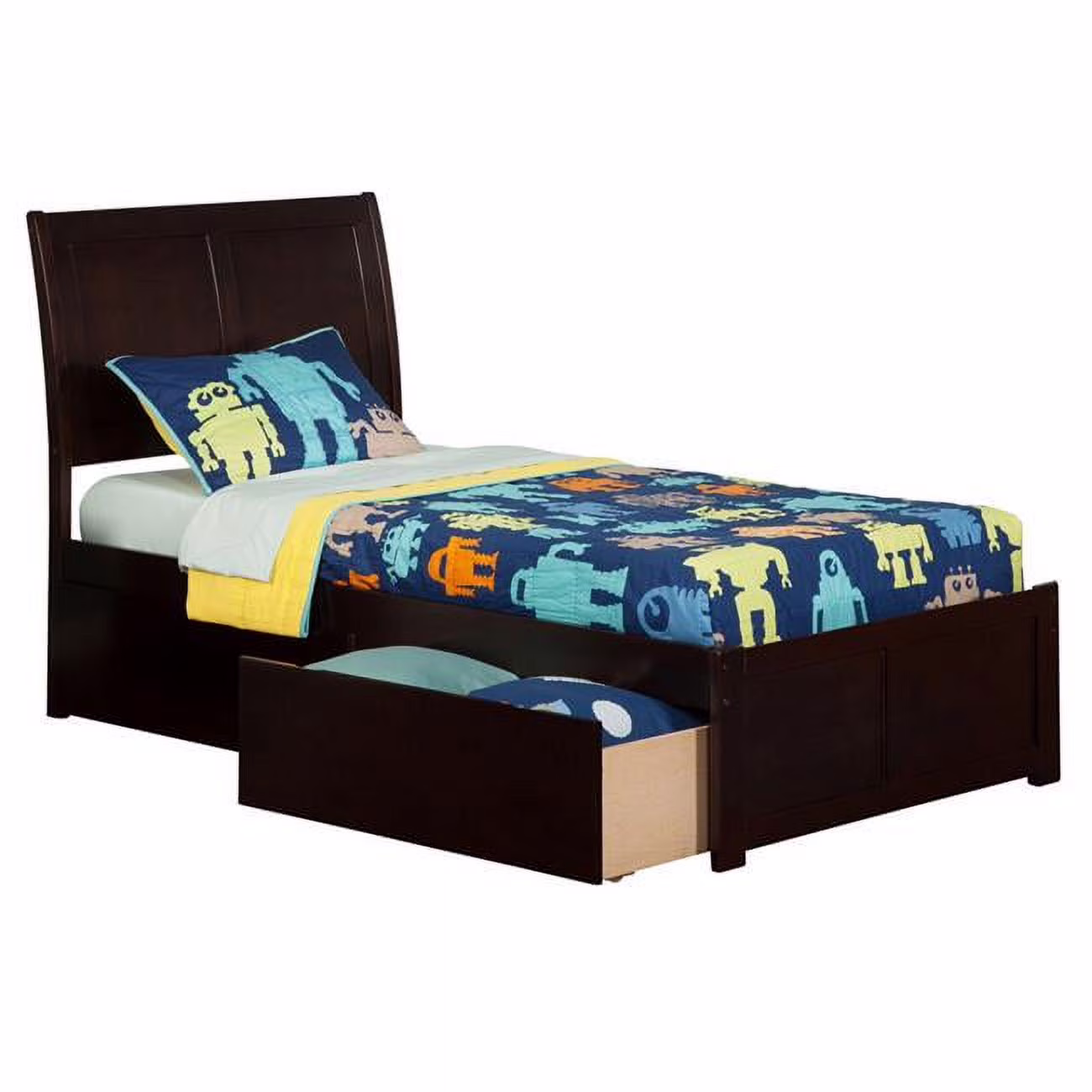 Portland Bed with Match Footboard - Espresso, Twin Extra Large Size