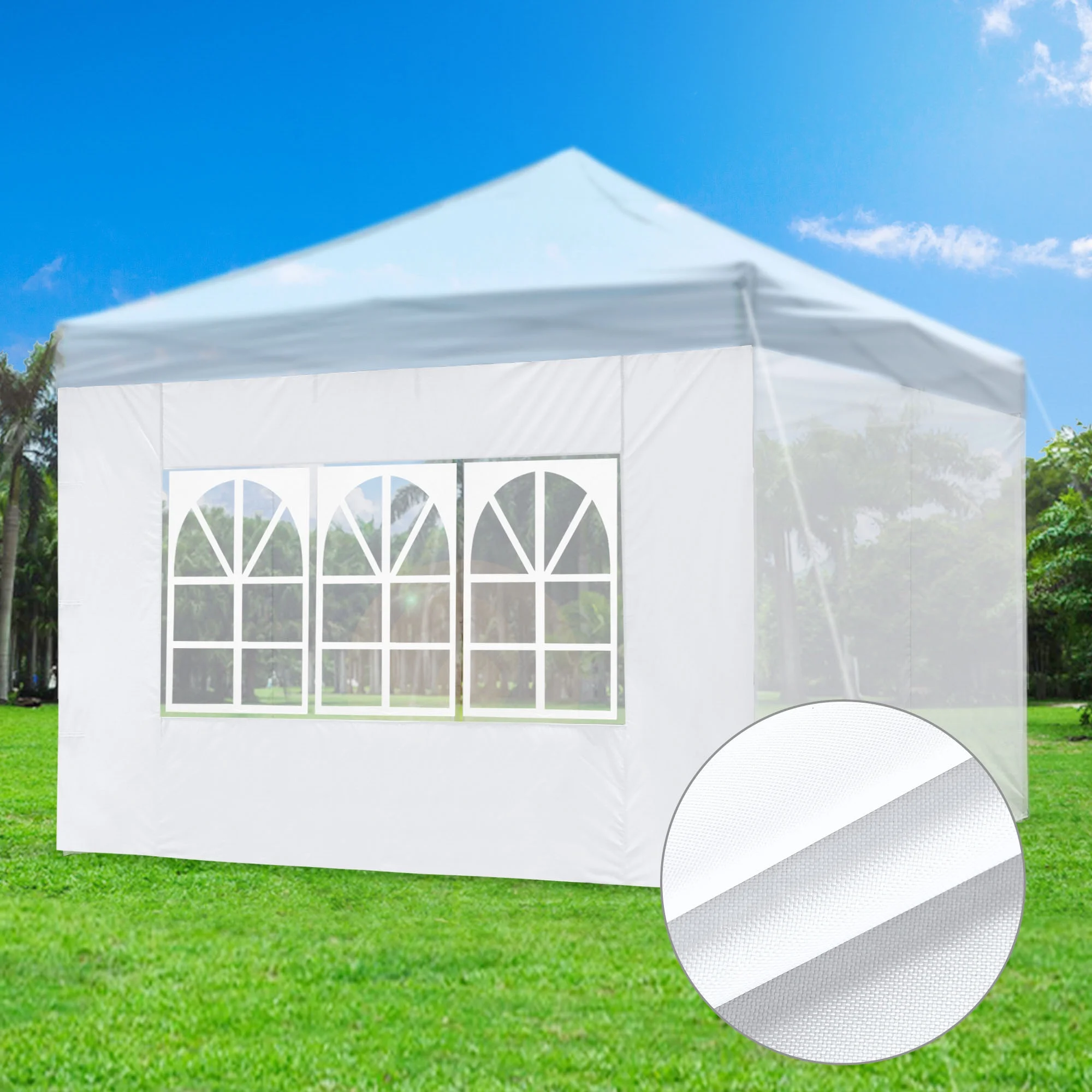 InstaHibit Universal Window Sidewall UV30+ Fits 10x10ft Canopy Gazebo 1 Piece