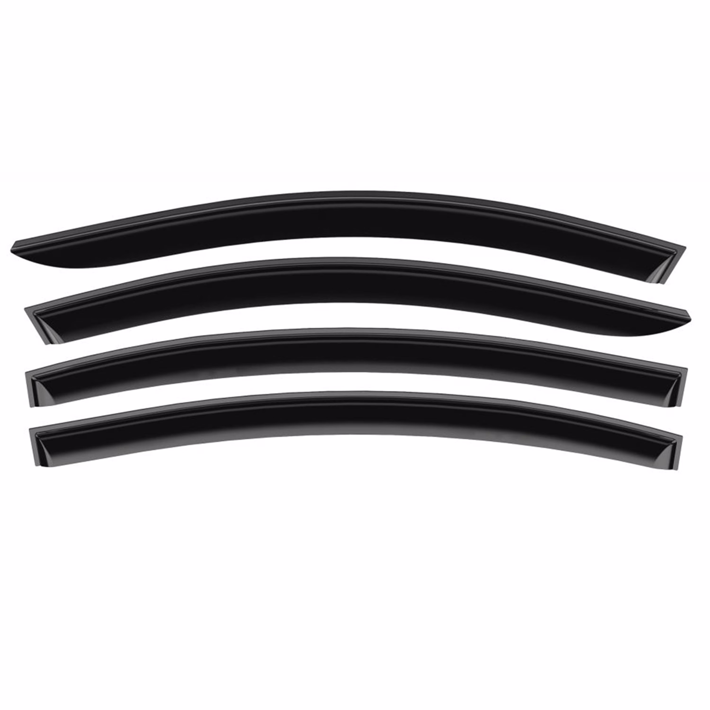 CLIM ART in-Channel Incredibly Durable Rain Guards for Ford Ranger 2019-2023 SuperCrew, Original Window Deflectors, Vent Deflector, Vent Window Visors, Dark Smoke, Truck Accessories, 4pcs - 619124LP