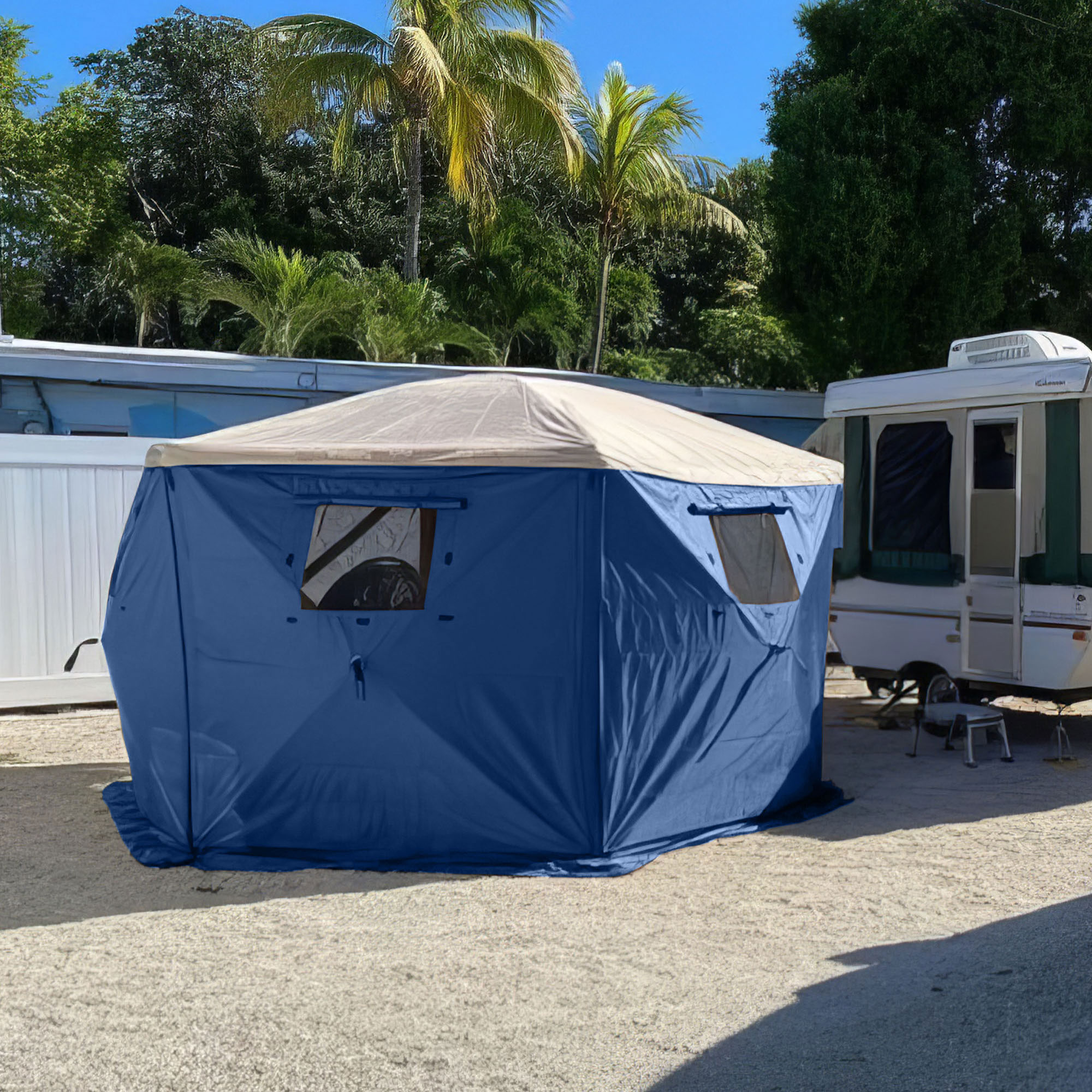CLAM Quick Set Traveler Canopy + Clam Quick Set Screen, Blue (3 Pack)