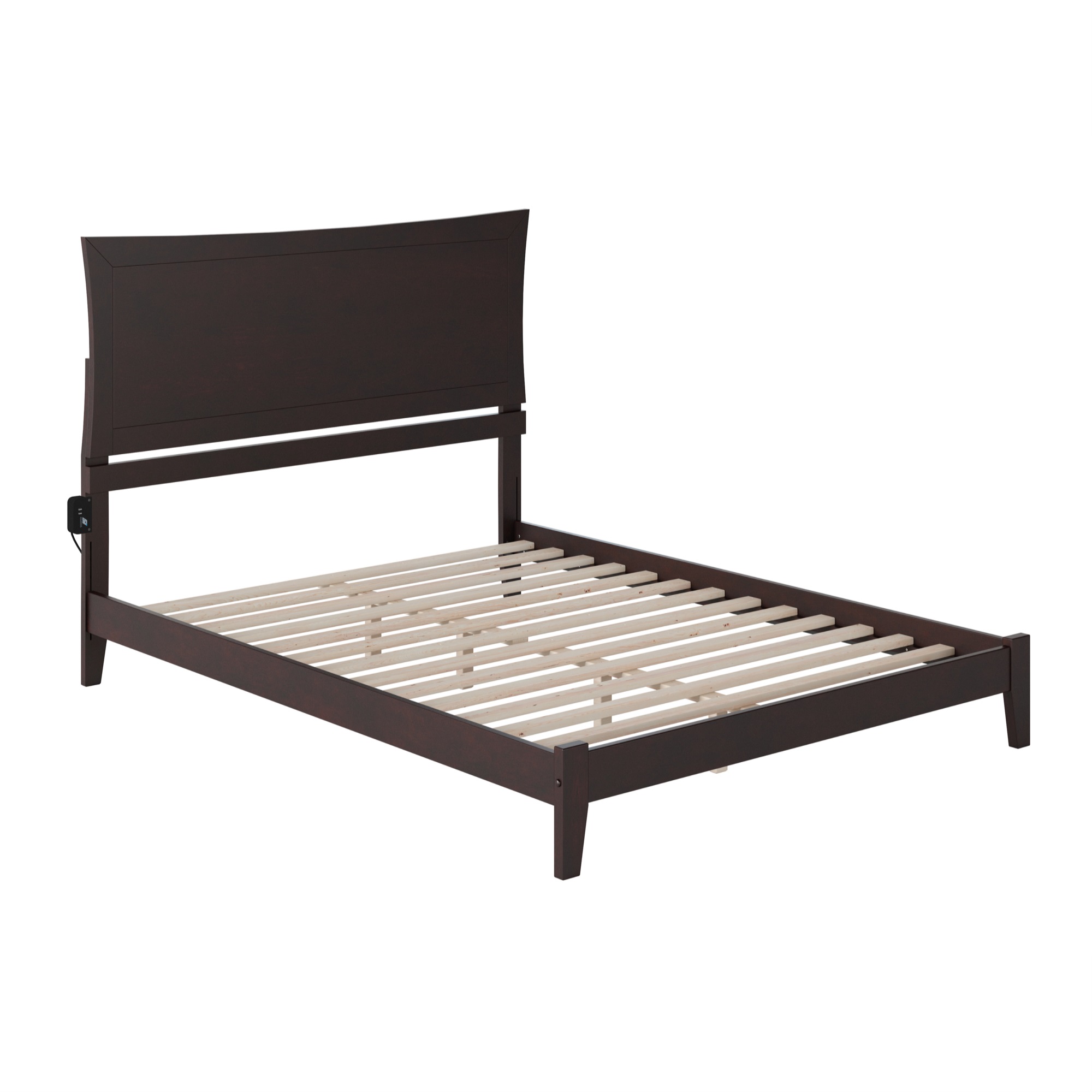 Metro Queen Low Profile Wood Platform Bed in Espresso